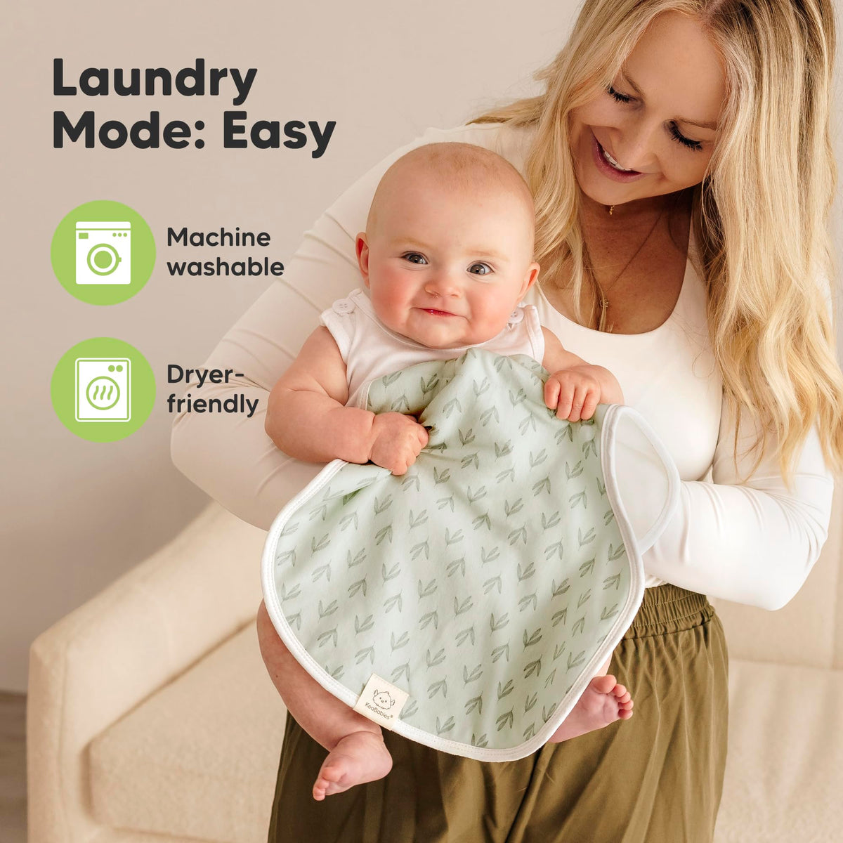 KeaBabies Juego de 4 paños para eructos de bebé, para niña y niño - Paño para eructos de algodón orgánico, extra grande, absorbente, paños para eructos suaves y baberos para bebés, paños para eructos