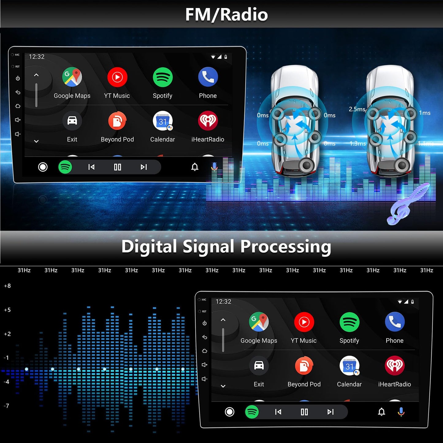 Compatible con Honda Accord 7 modelos de 2004 a 2007, audio para coche Android 12, visualización táctil de alta definición de 9 pulgadas, cámara de copia de seguridad de audio, reproductor multimedia