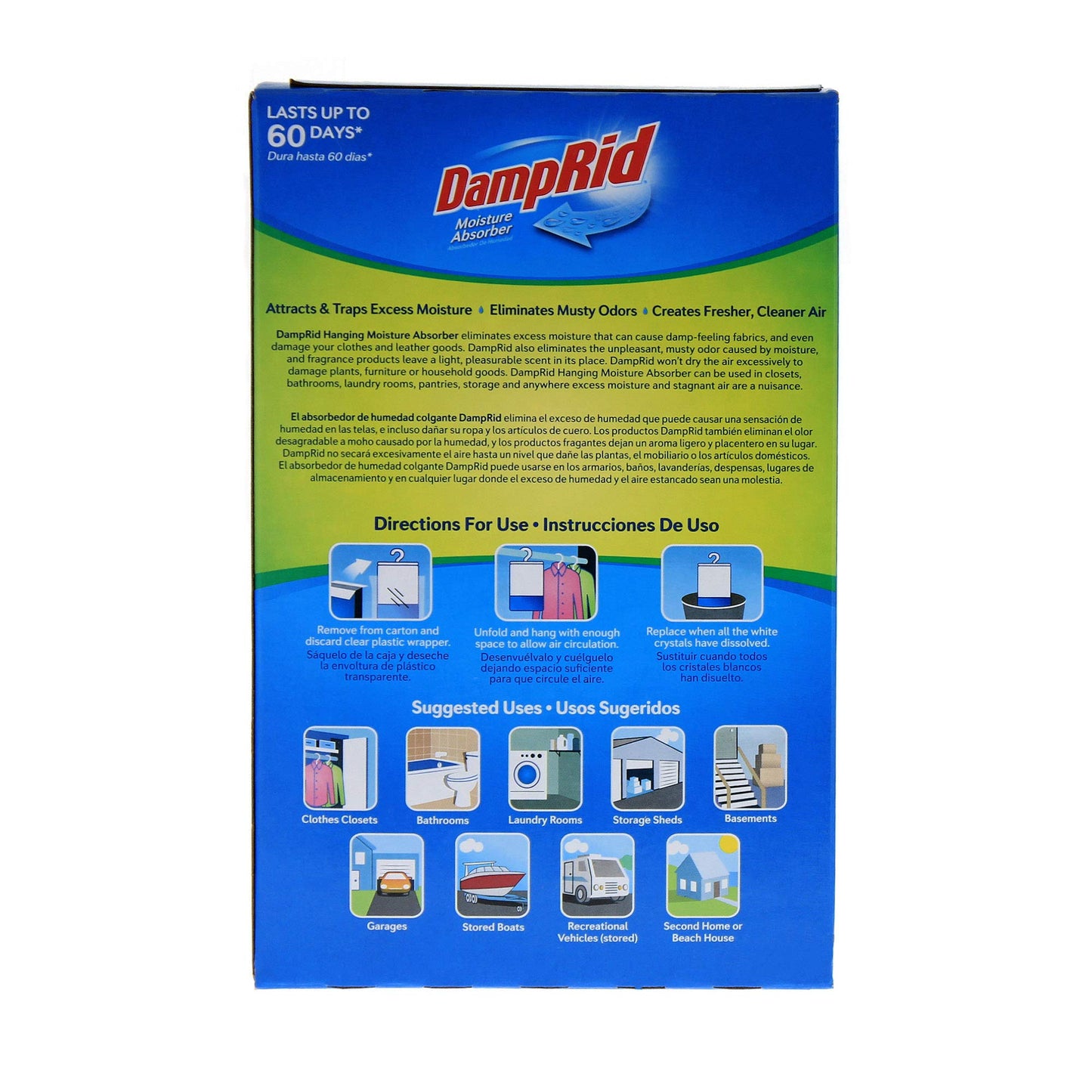 DampRid FG83CF - Amortiguador de humedad para colgar cítricos (3 unidades), color blanco