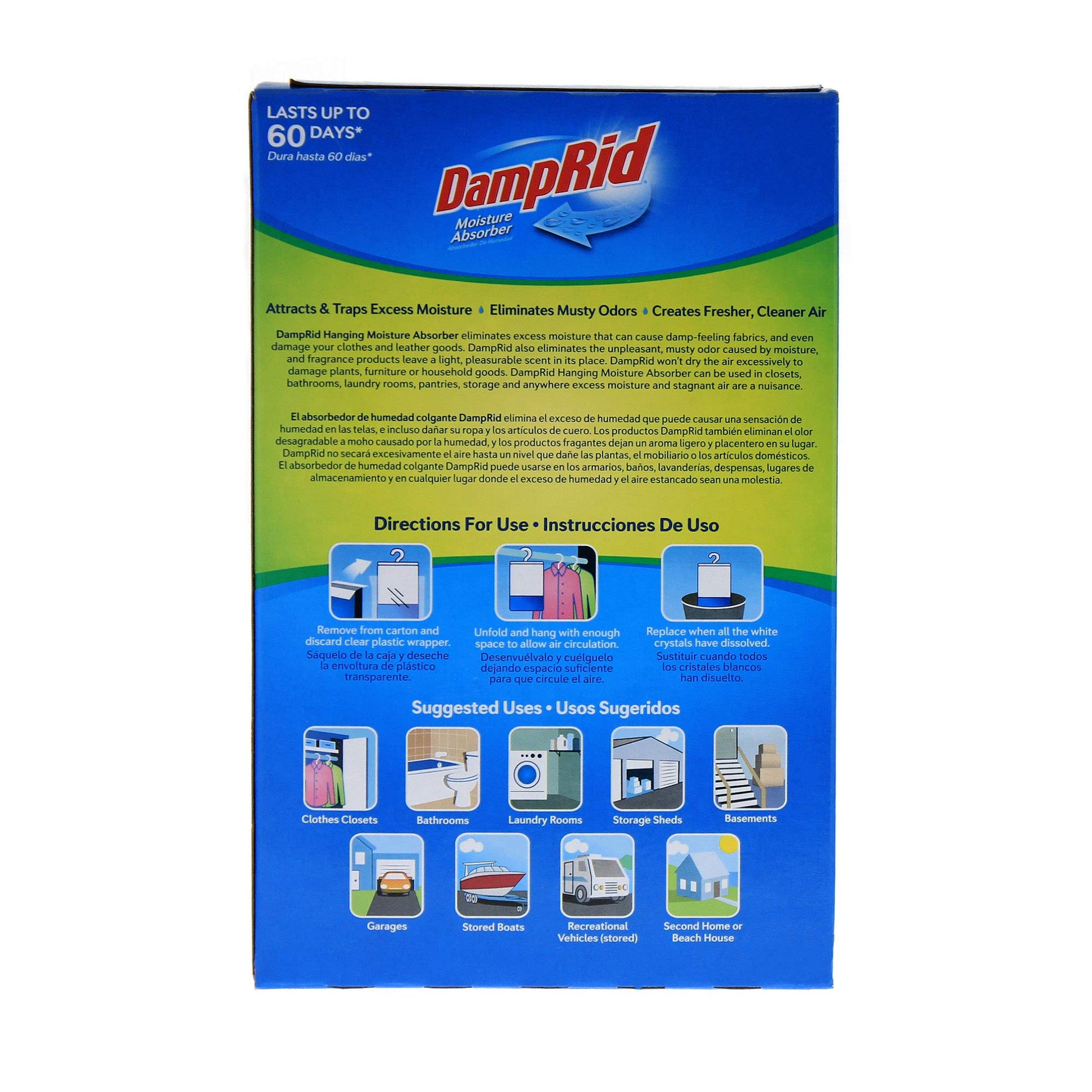DampRid FG83CF - Amortiguador de humedad para colgar cítricos (3 unidades), color blanco