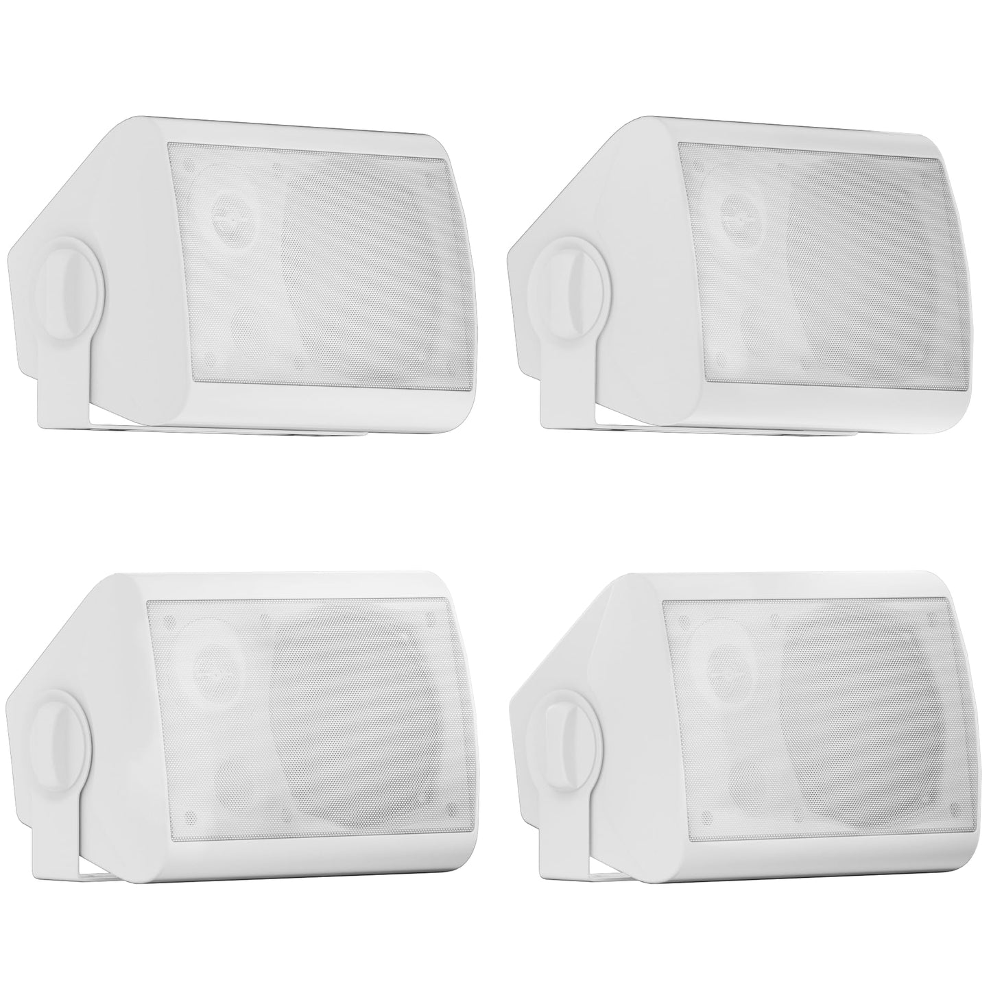 Herdio Bocinas para Exterior,5.25 Pulgadas, 600W Altavoces para Exteriores, Resistente al Agua, Adecuado para el hogar, Patio, Terraza,Patio Trasero (4 Altavoces,Blanco)