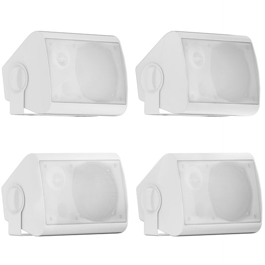 Bocinas para Exterior Herdio Blancas de 5.25 Pulgadas 600W Resistente al Agua (4 Unidades)