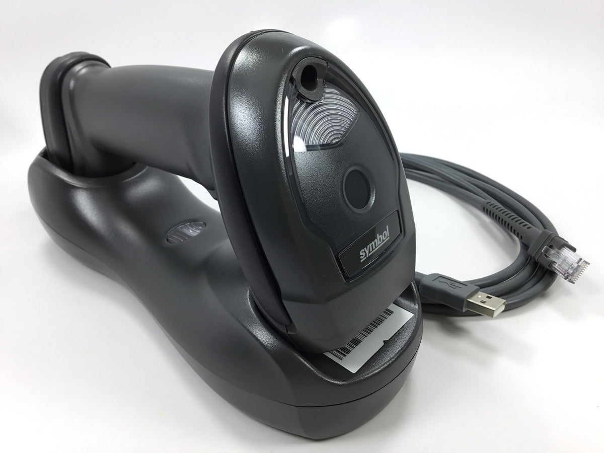 Escáner de Código de Barras Inalámbrico Zebra Cebra Con Soporte y Cable USB Resistente