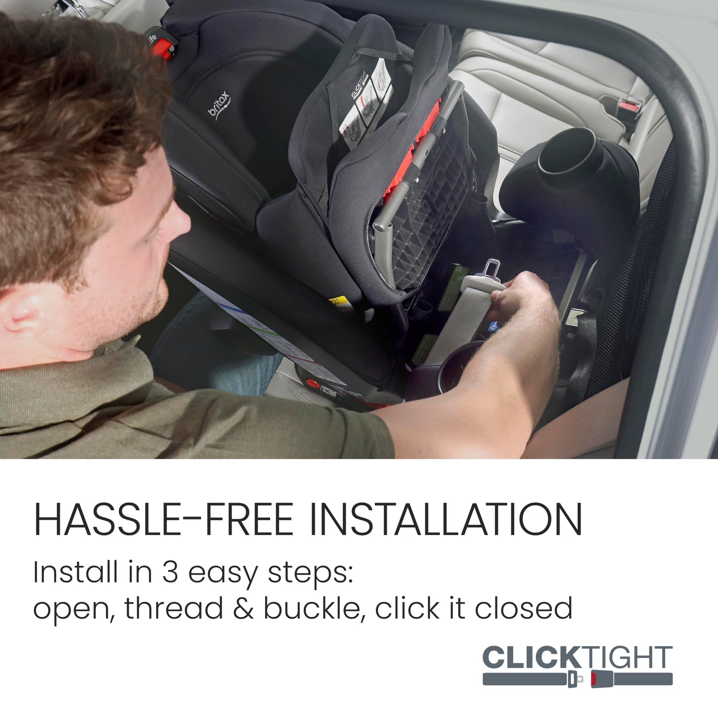 Britax One4Life - Asiento de coche convertible todo en uno, asiento de coche 3 en 1 y asiento elevador con instalación fácil de clic, capacidad extendida de cara trasera y telas transpirables de