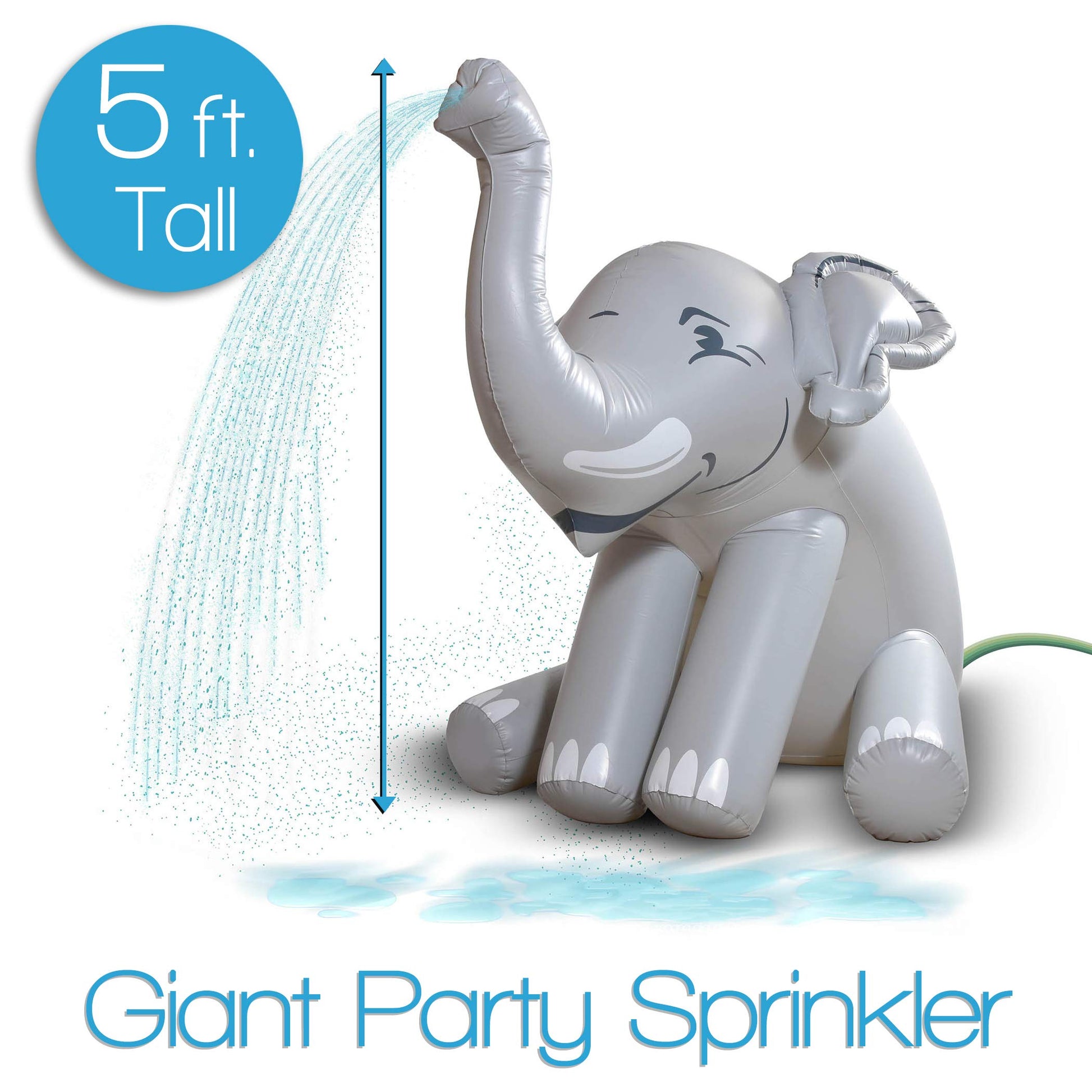 GoFloats - Rociador Inflable Gigante para Fiesta de Elefante, 5 pies de Alto, para Niños