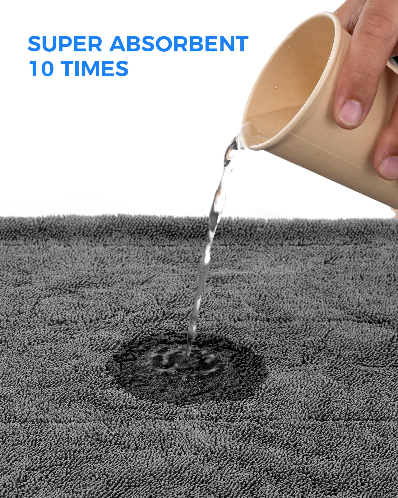 Toallas de Microfibra Raybao Azul Gris Súper Absorbentes Extra Grandes sin Rayas ni Pelusas para Coches