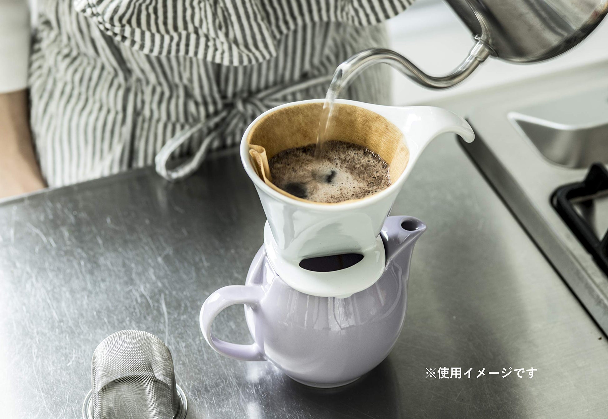 Bee House Ceramic Coffee Dripper - Large - Drip Cone Brewer by Bee House