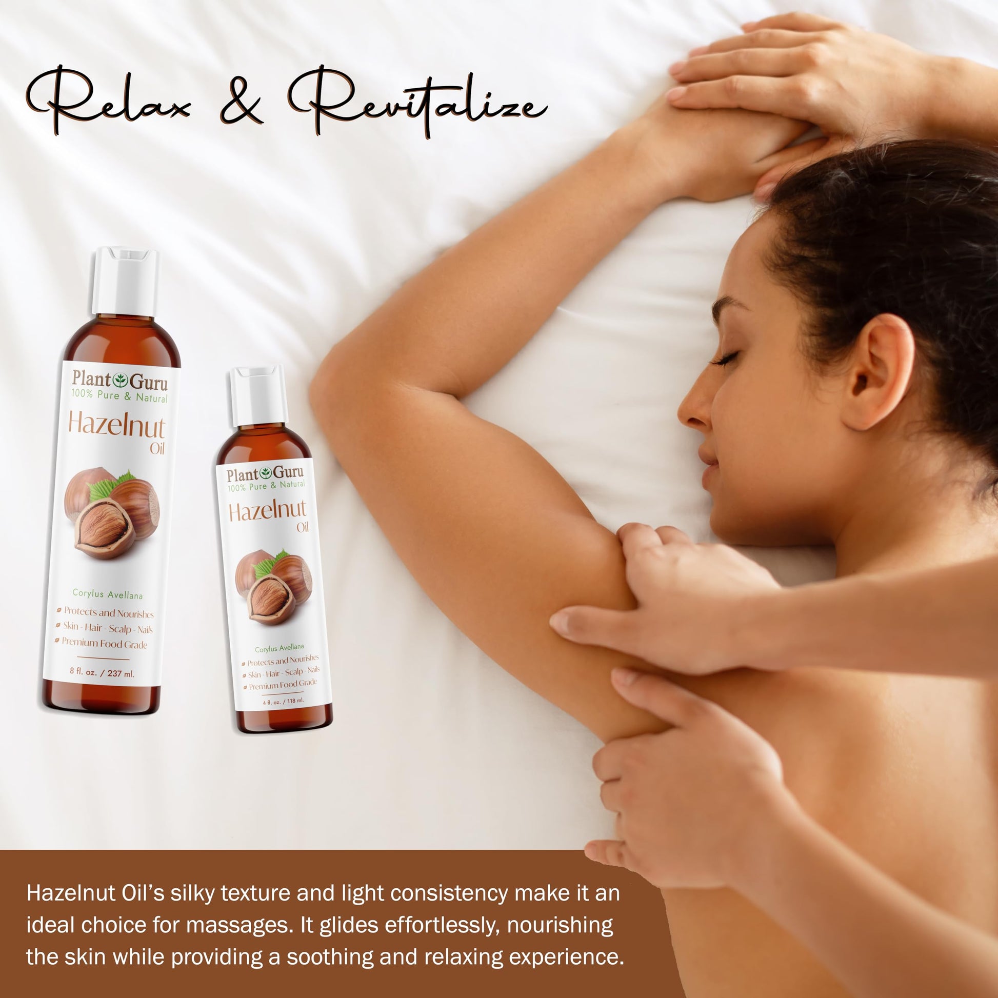 Hazelnut Oil 16 oz. Cold Pressed 100% Pure Natural Carrier - Skin, Body And Face. Great For Moisturizing & More!