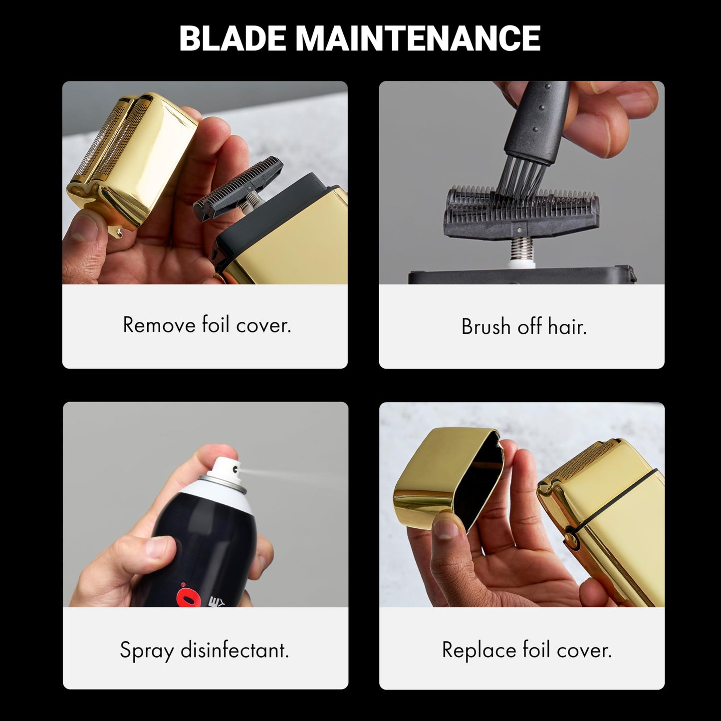 BaBylissPRO Barberology BLACKFX Double Foil Shaver, 1 ct.