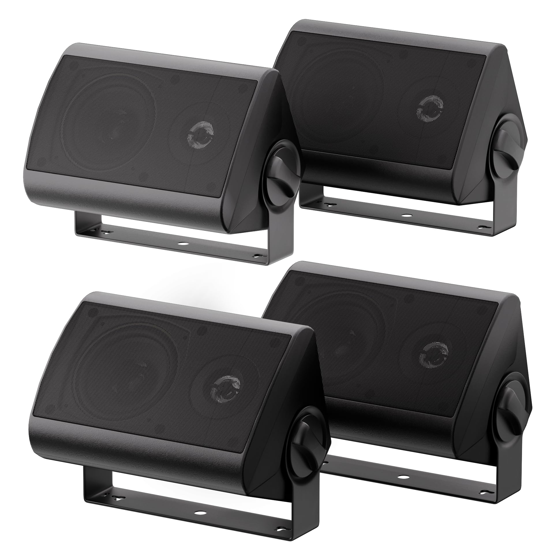 Herdio - Altavoces pasivos para exteriores con cable, impermeables, 4 pulgadas, 2 vías, 400 W, montados en la pared con altavoz de agudos de cúpula, durabilidad para todo tipo de clima, para patio,