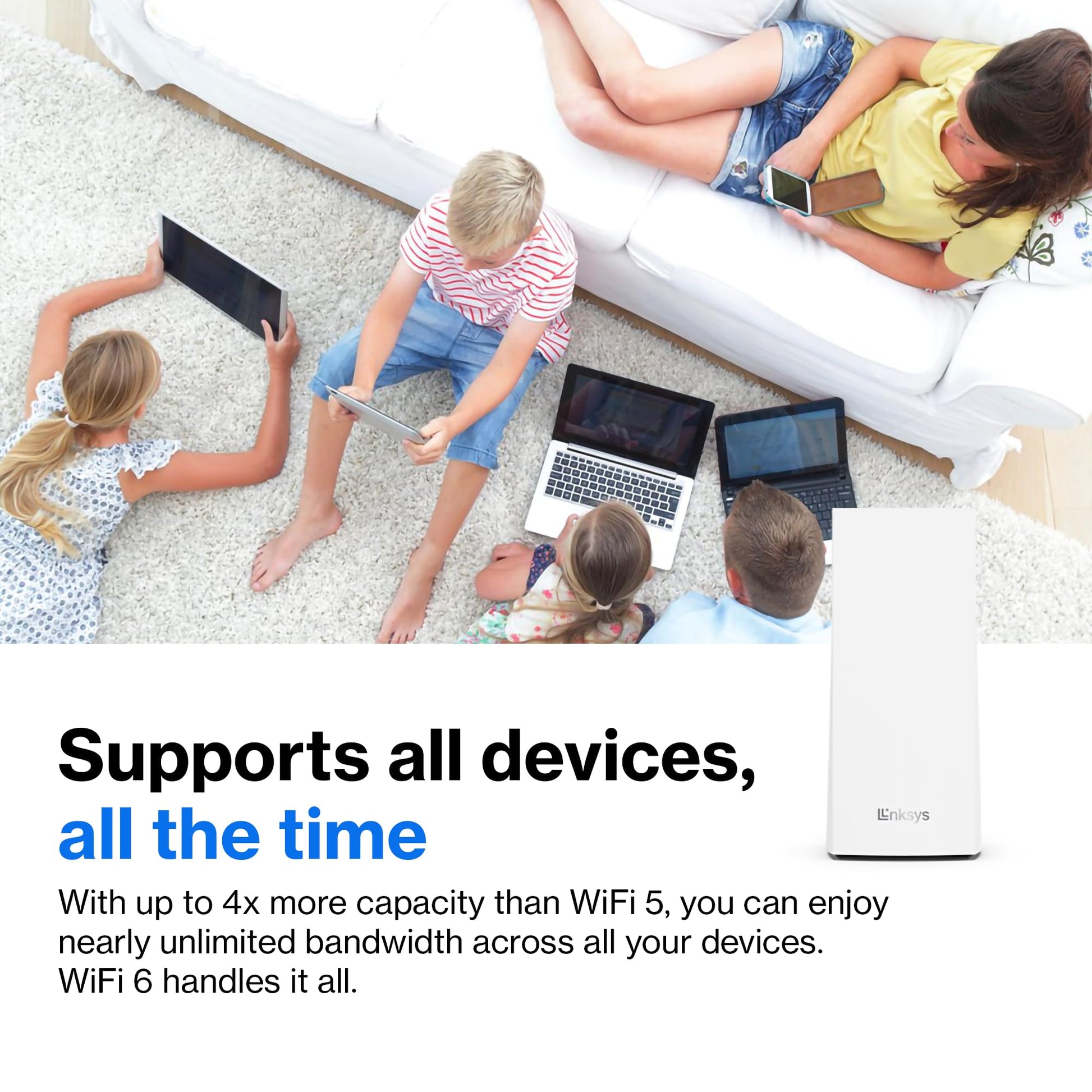 Linksys Atlas Pro 6 - Router AX5400 WiFi 6 - Sistema de Malla de Doble Banda - Conecta Más de 60 Dispositivos, 5.400 Pies Cuadrados, MX5502 2