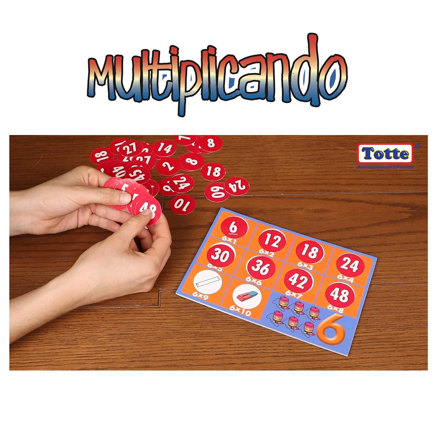 Juego Educativo de Matemáticas Totte Multiplicar Infantil Extra Grandes y Durables