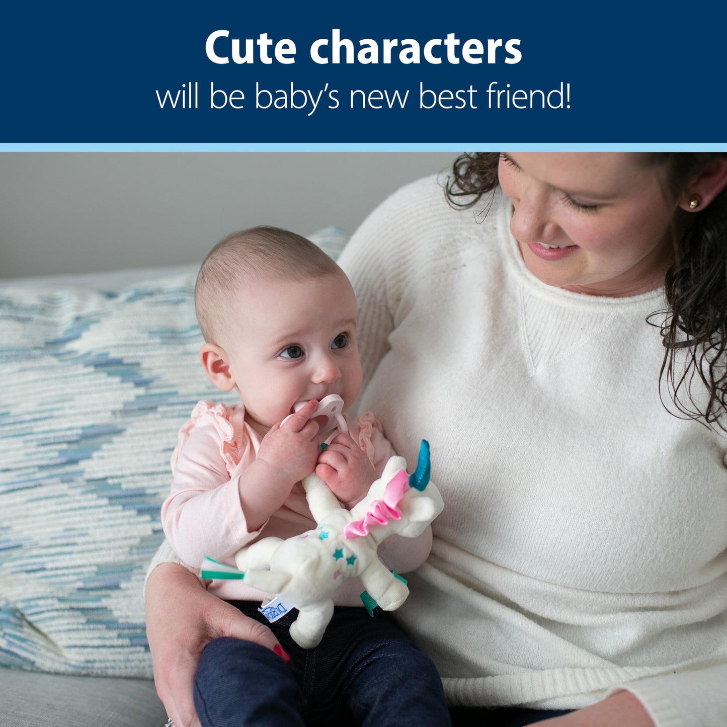 Chupete y Mordedor Dr. Brown's Unicornio Verde Azulado 0 Meses