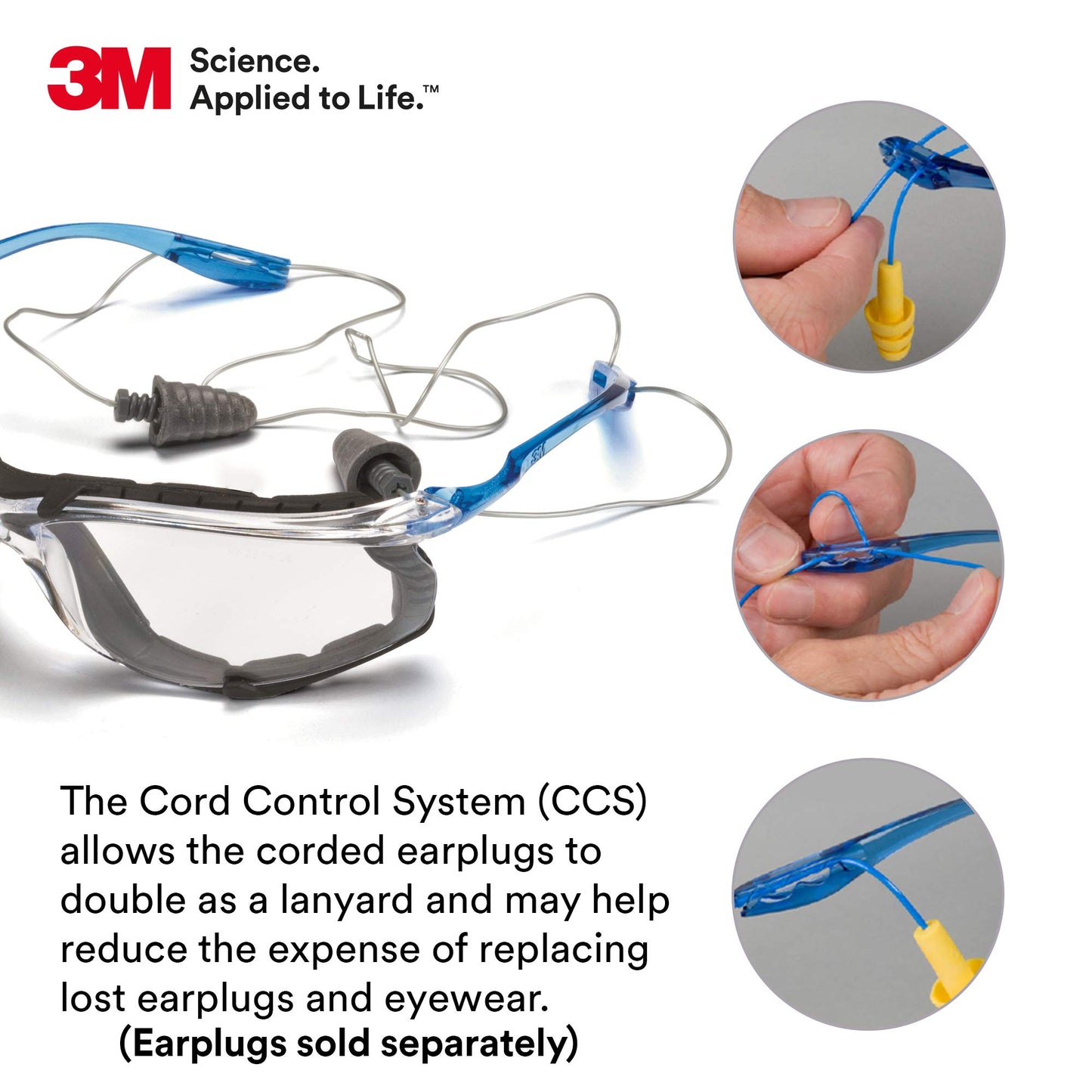 Lentes Protectores 3M Virtua CCS Transparentes con Empaque de Espuma y Lentes Anti Niebla