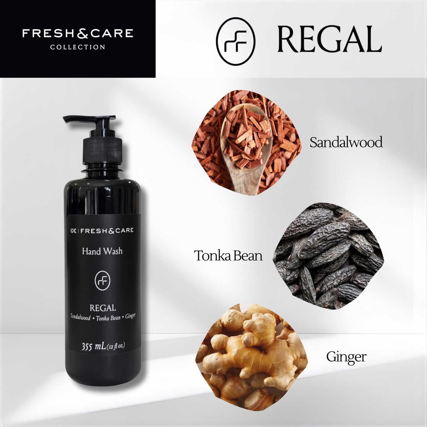 FRESH & CARE COLLECTION | Kit de Amenidades Hoteleras – Spiced Sandalwood & Tonka – Set de Jabón y Crema para Hoteles, Airbnb y Spa. 355ml