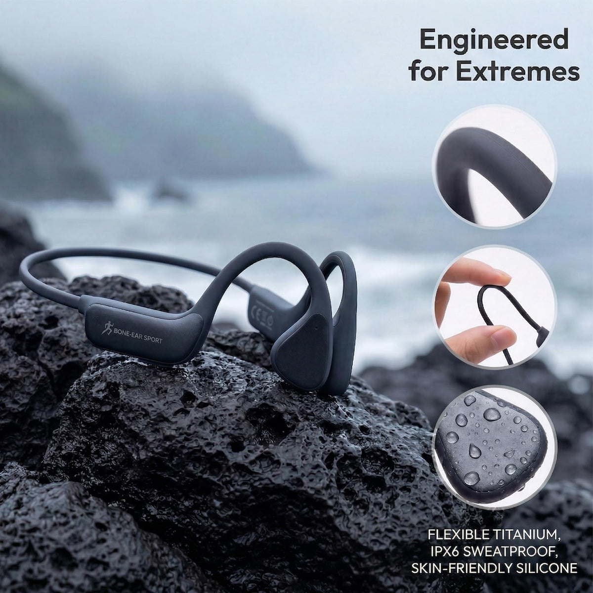 Auriculares de Conducción Ósea QZYCY Bluetooth 5.4