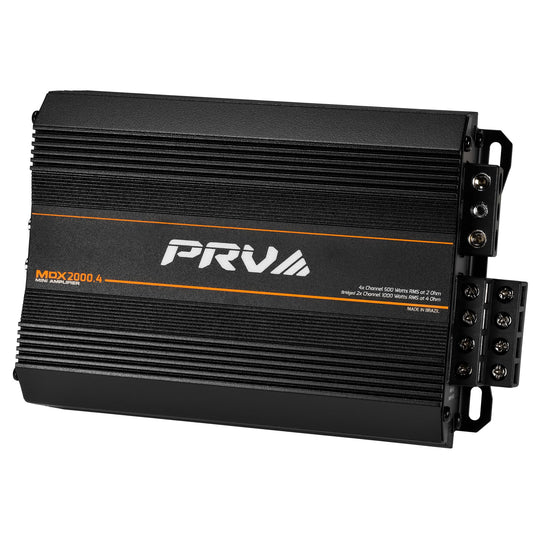 Amplificador de Audio para Coche PRV Audio MDX2000.4 Negro 4 Canales 2000 Vatios para Deportes de Potencia y Motocicletas