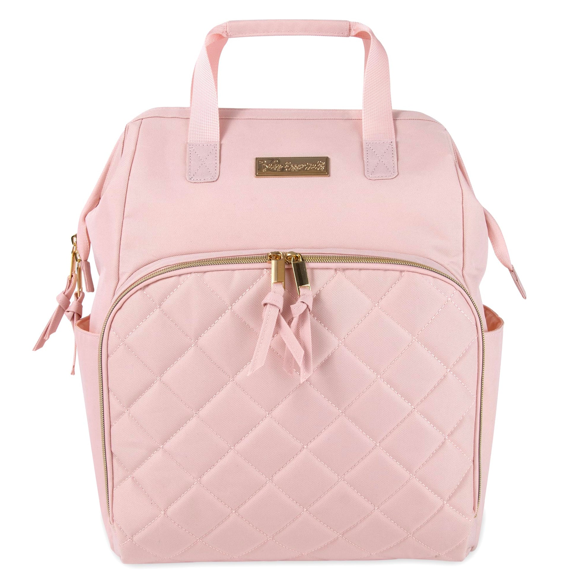 Baby Essentials - Mochila de pañales con marco principal súper enfriadora con cambiador, correas para carriola, compartimento aislado para botellas, Malva rosa, Mediano, Mochila para pañales