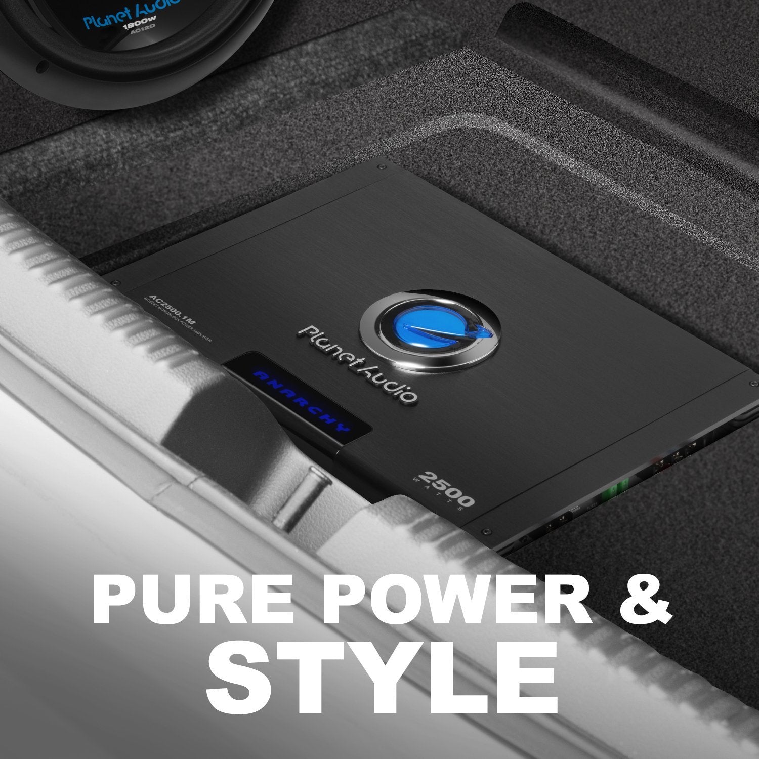 Amplificador Monoblock Planet Audio Anarchy 2500 Watts Clase A/B 1 Canal 2 Ohm Estable