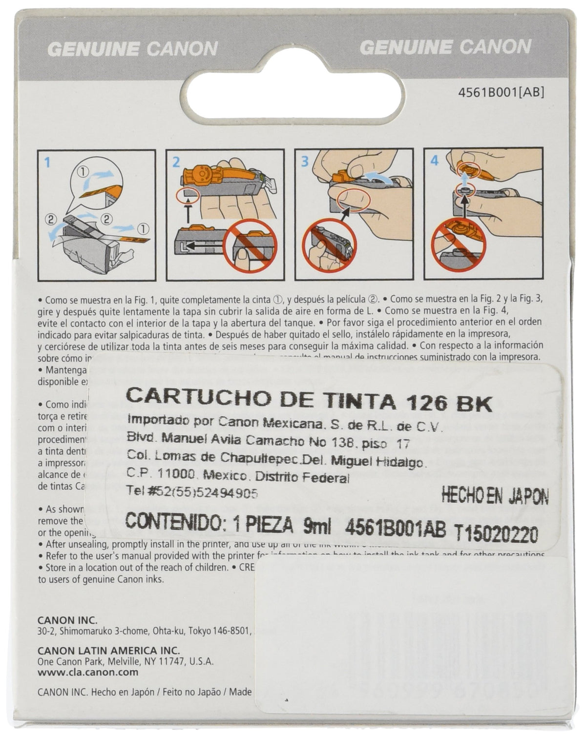Tinta Canon PIXMA CLI-126 Negro Tanque