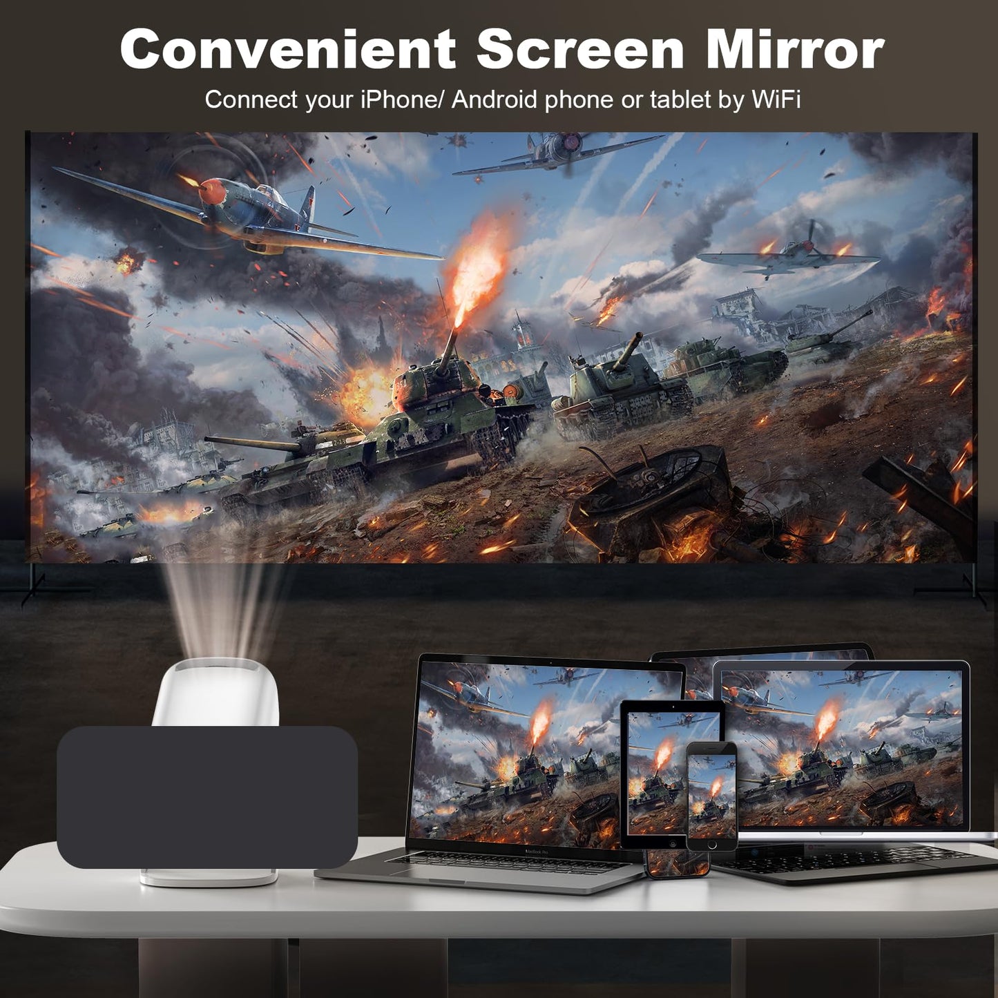 Nueva consola de juegos retro P30 con proyector, proyector portátil 4K HD con más de 36000 juegos, Plug and Play TV Video Game Stick, proyector inteligente con controladores inalámbricos de 2.4 g