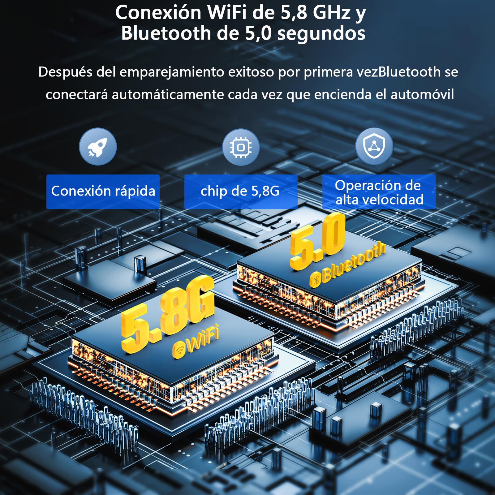 Carplay inalambrico para auto,adaptador carplay inalambrico,Carplay inalámbrico/Android Auto 2 en 1,Convertir carplay con cable en carplay inalámbrico,Plug and play,onexión automática,baja latencia