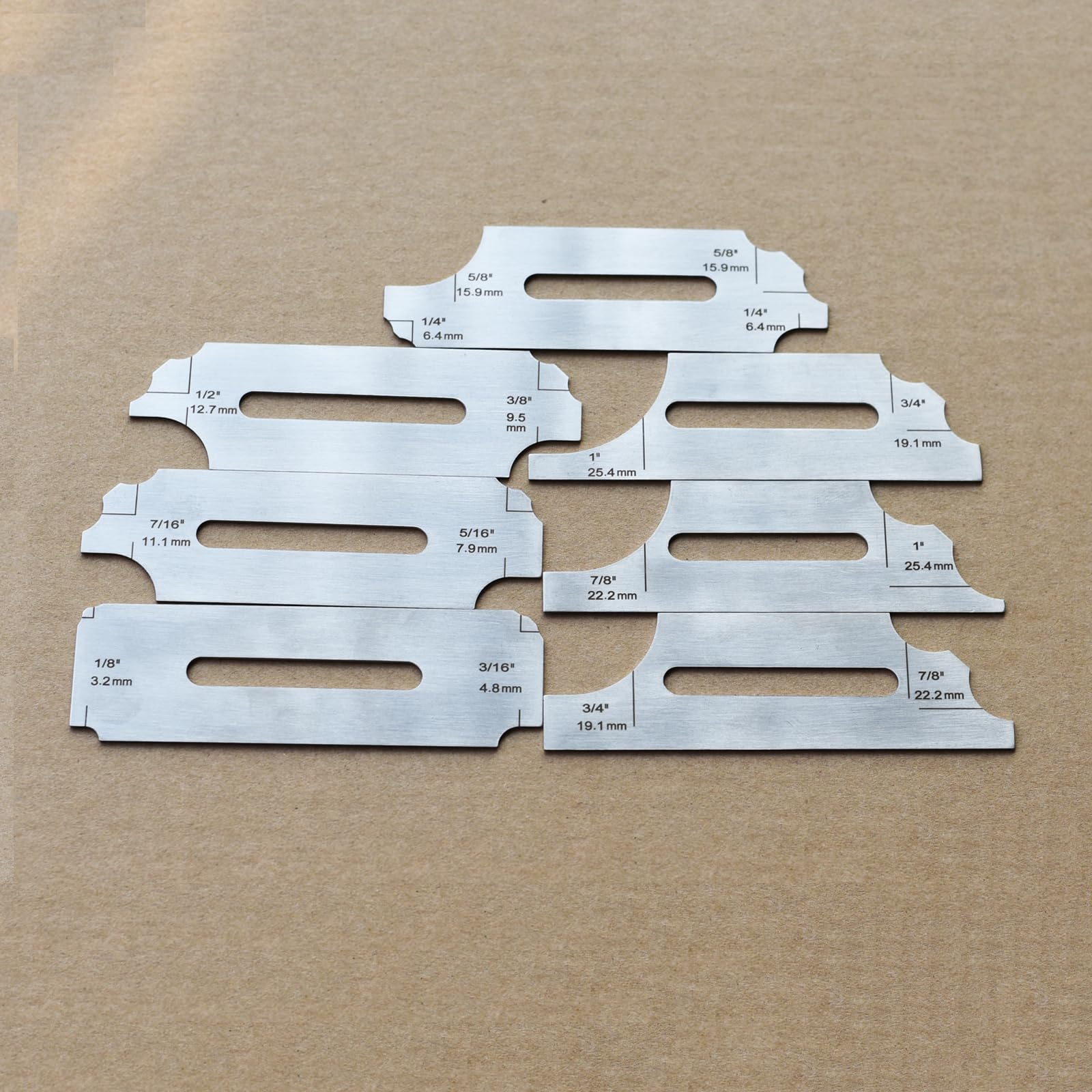 Juego de 7 Piezas RIVERWELD RL para Soldadura de Filete Métrico y en Pulgadas