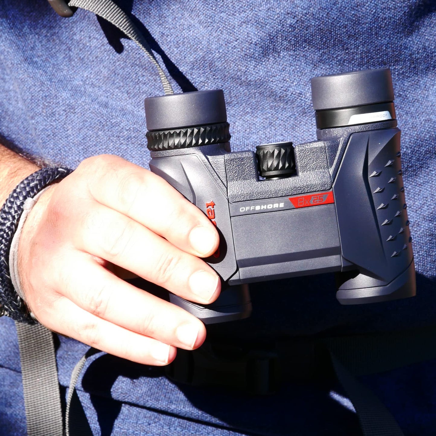 Tasco 200825 Binocular Offshore Waterproof, Azul, 8 x 25 mm