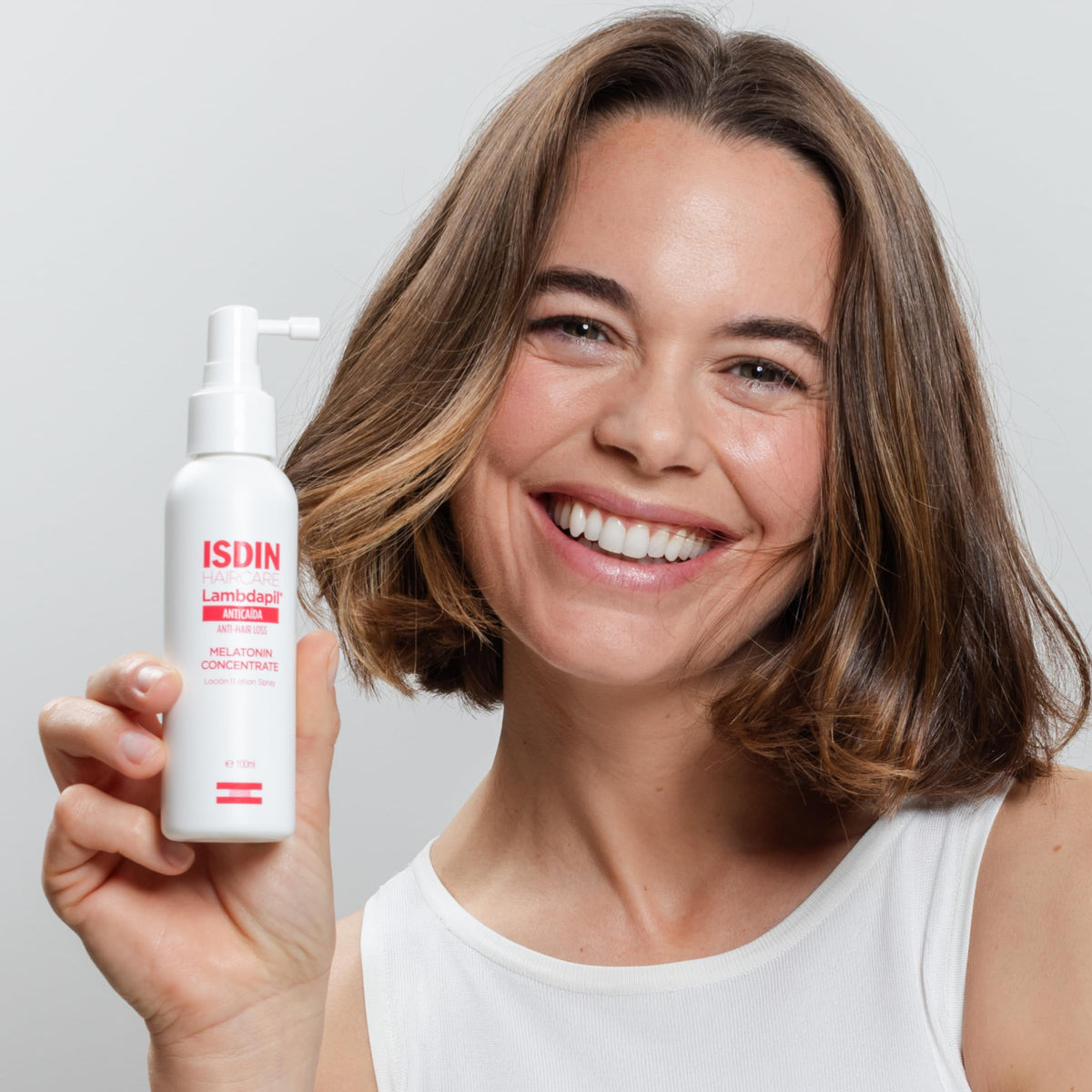 Loción Spray Anticaída Isdin Lambdapil Melatonina 100 Ml para Reforzar el Cabello