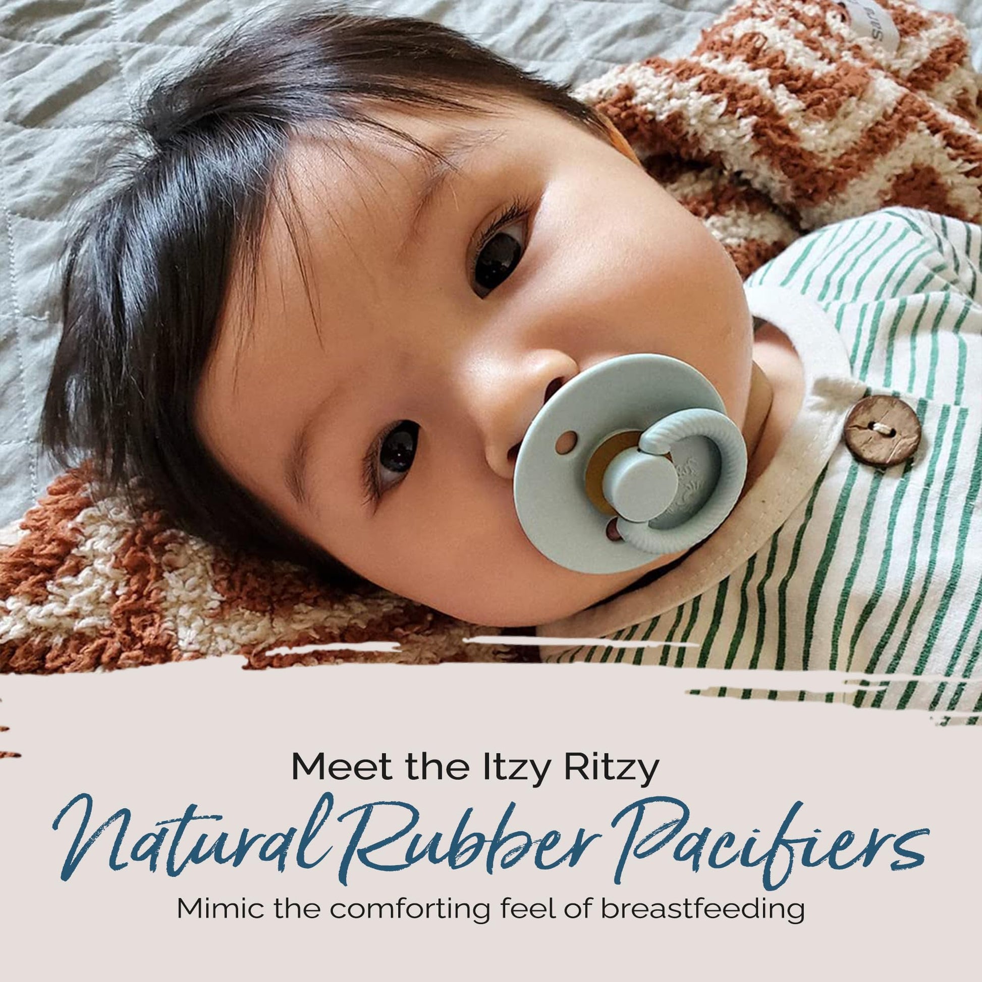 Itzy Ritzy Paquete de 2 chupetes de goma natural; para edades de 0 a 6 meses, Harbor & Coast