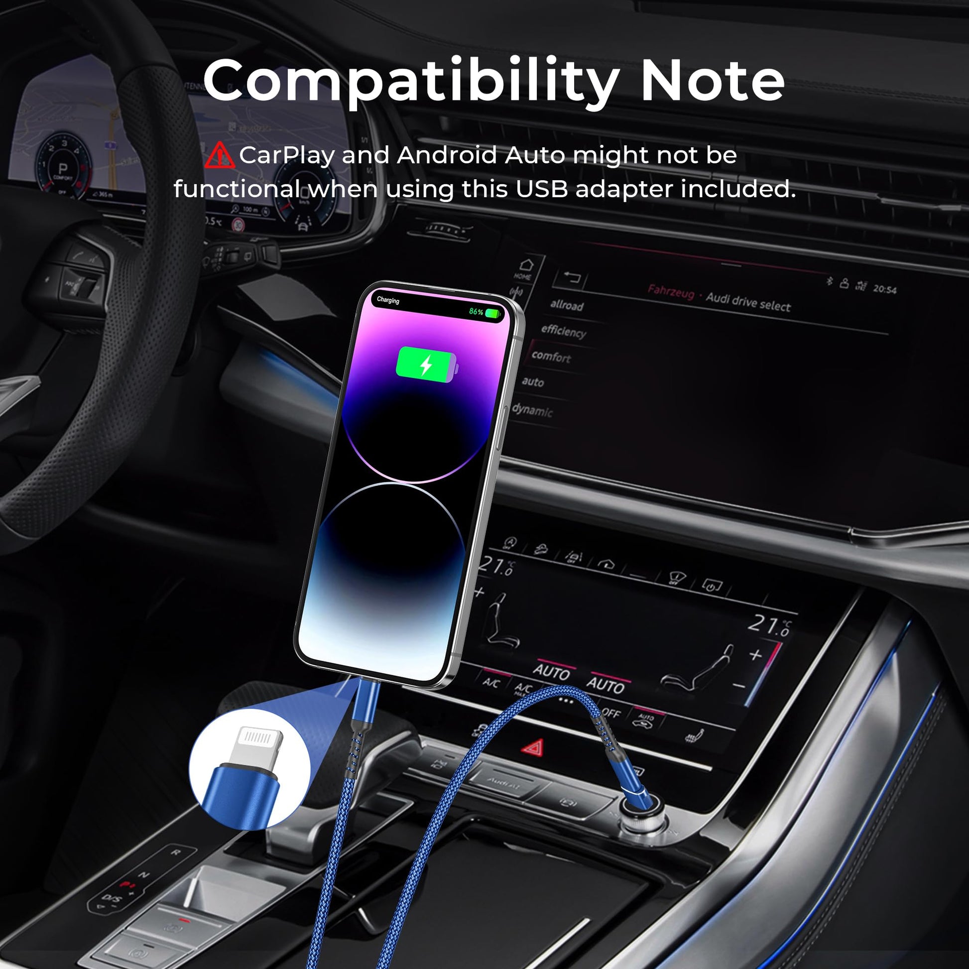 Basesailor Cable USB C a 3M con Adaptador USB A,Cable Tipo C Cargador Carga Rápida PD para iPhone 11 12 13 14 Mini Pro,2020,SE,Airpods 3,iPad 8 9 Generation 2021 2022