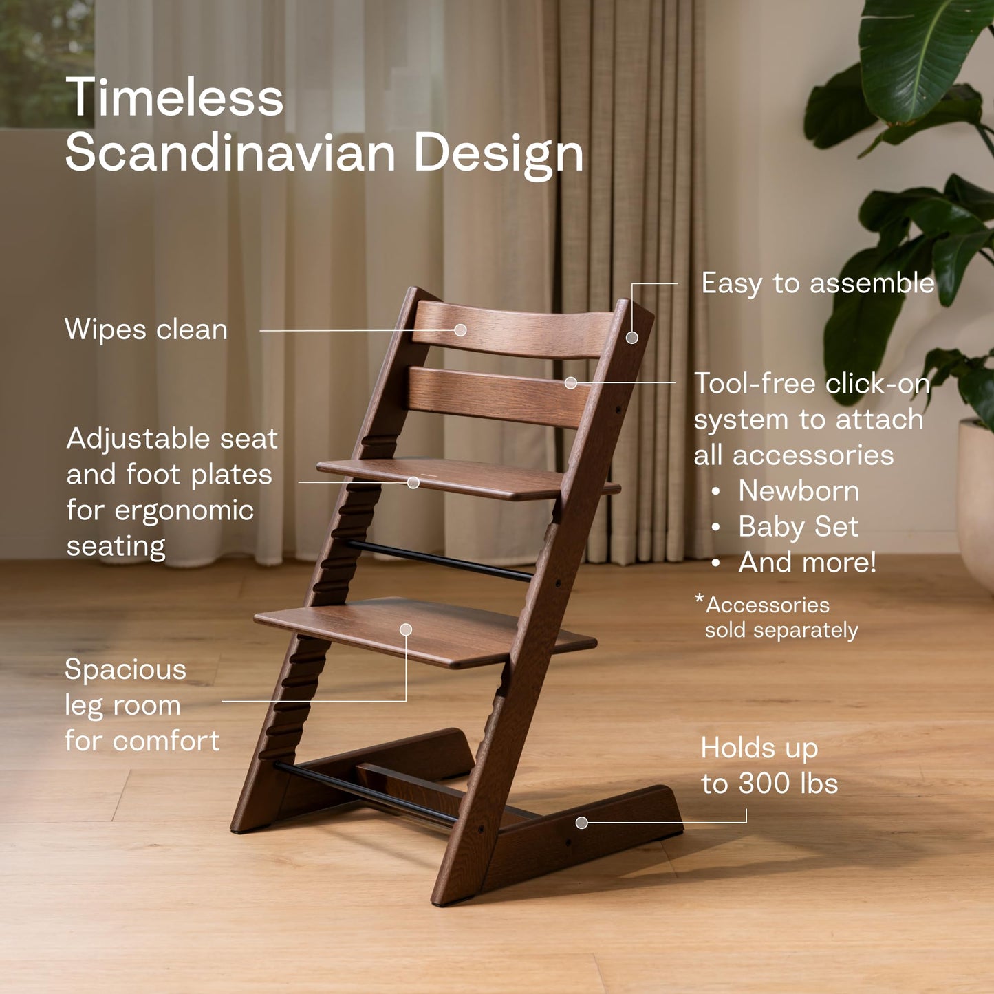 Silla Tripp Trapp de Stokke, Silla ajustable, evolutiva para recién nacidos, niños y adultos - Práctica, cómoda y ergonómica - Diseño atemporal (Heather Mauve)