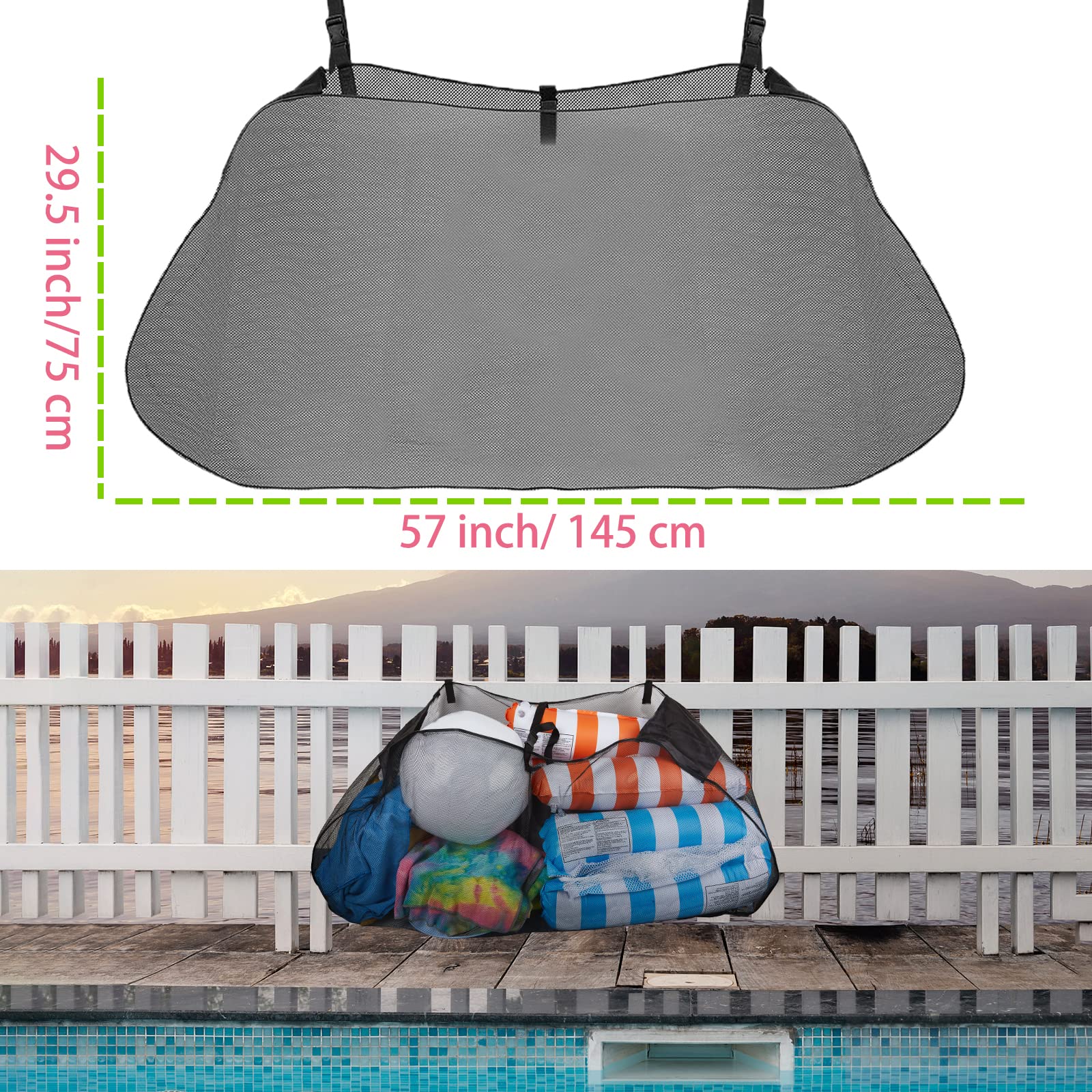 Bolsa de Almacenamiento Profully Negro para Flotadores y Accesorios de Piscina