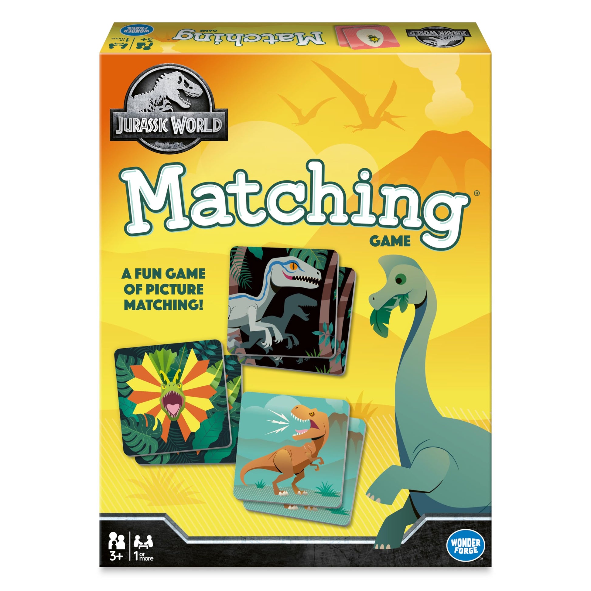 Juego de Memoria Wonder Forge Jurassic World Dinosaurios Brillantes para Niños
