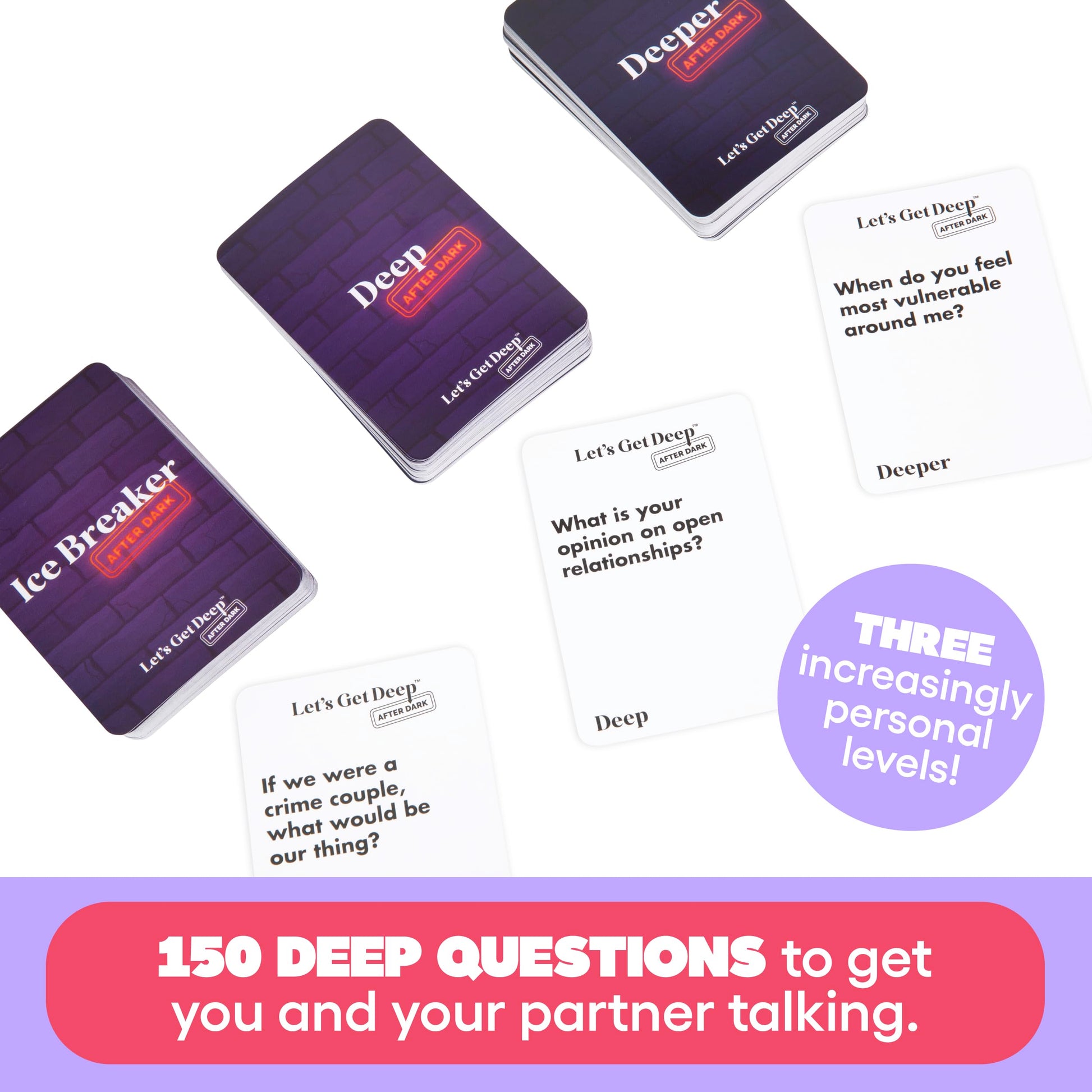 Let's Get Deep: After Dark Expansion Pack – Designed to be Added to Let's Get Deep Core Party Game – The Relationship Game Full of Questions for Couples