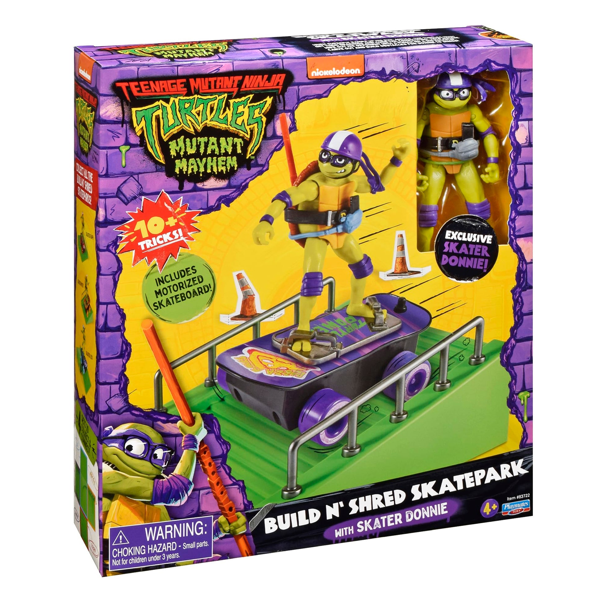 Figura de Acción Teenage Mutant Ninja Turtles de Playmates Toys Verde con Monopatín y Accesorios