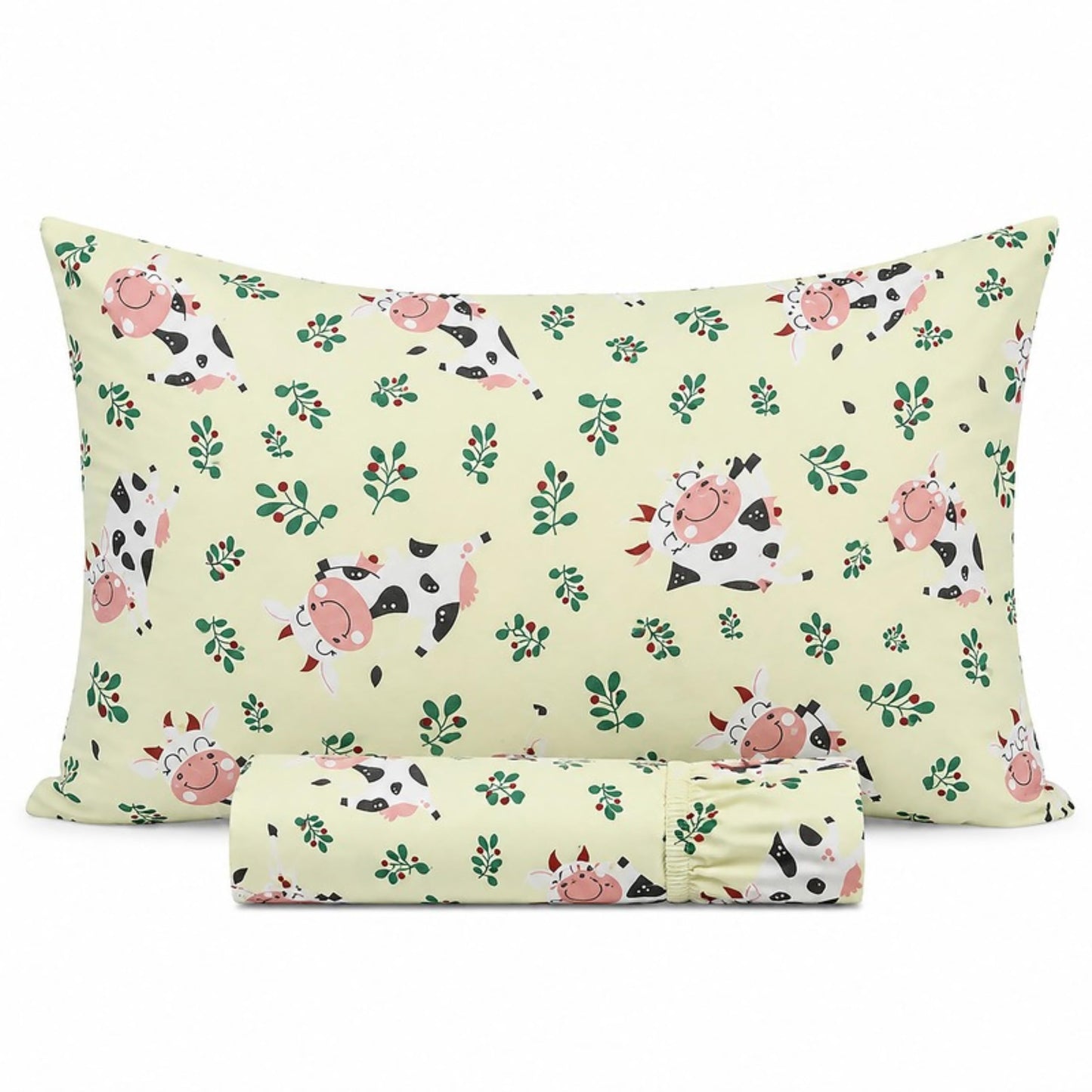Salt Earth - Sábana bajera ajustable de 210 hilos, 100 % algodón, 210 hilos, juego de cama de 2 piezas, 1 sábana bajera y 1 funda de almohada, sábanas temáticas para niños pequeños, bonitas sábanas