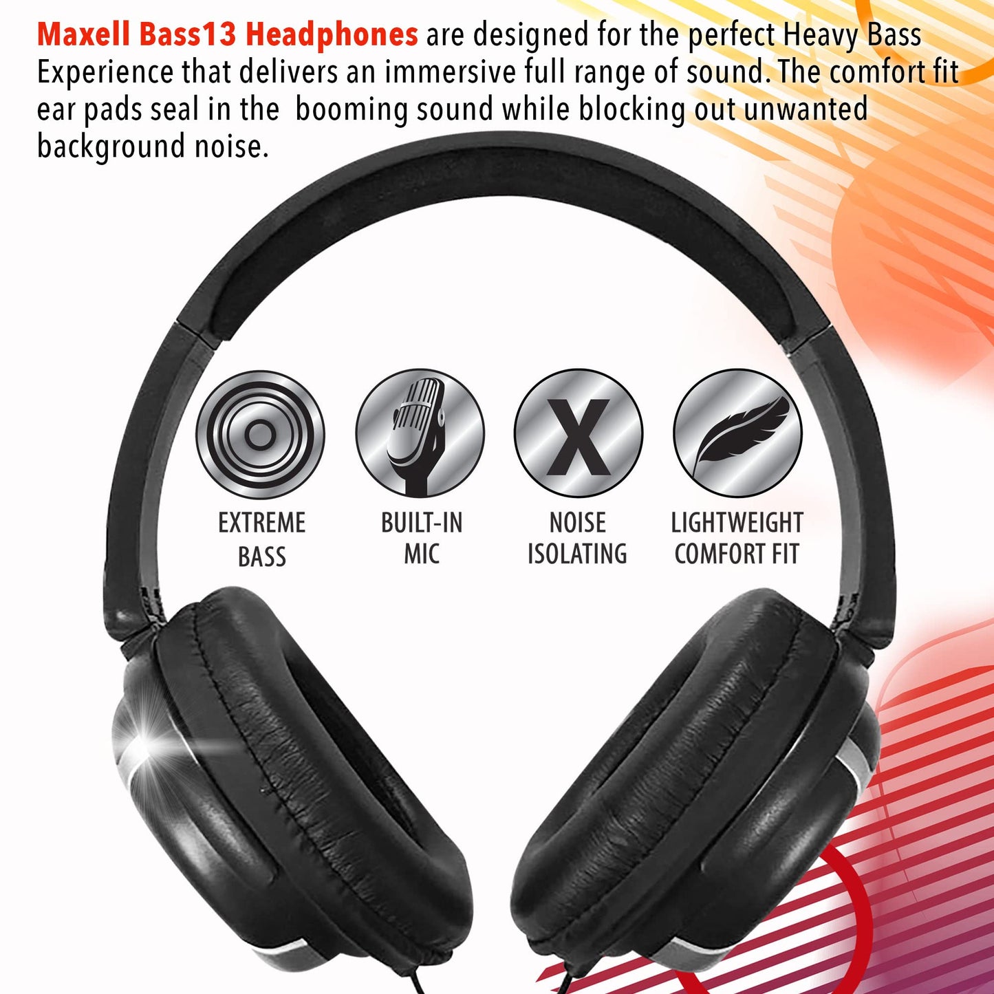 Auriculares con Micrófono Maxell Bass 13 Negro Cable de 4 Pies