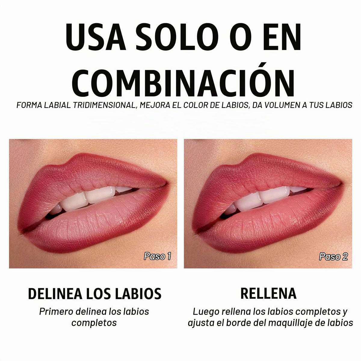 Allphv Set de Labiales y Delineadores, 4 Piezas, 01- para Labios Definidos
