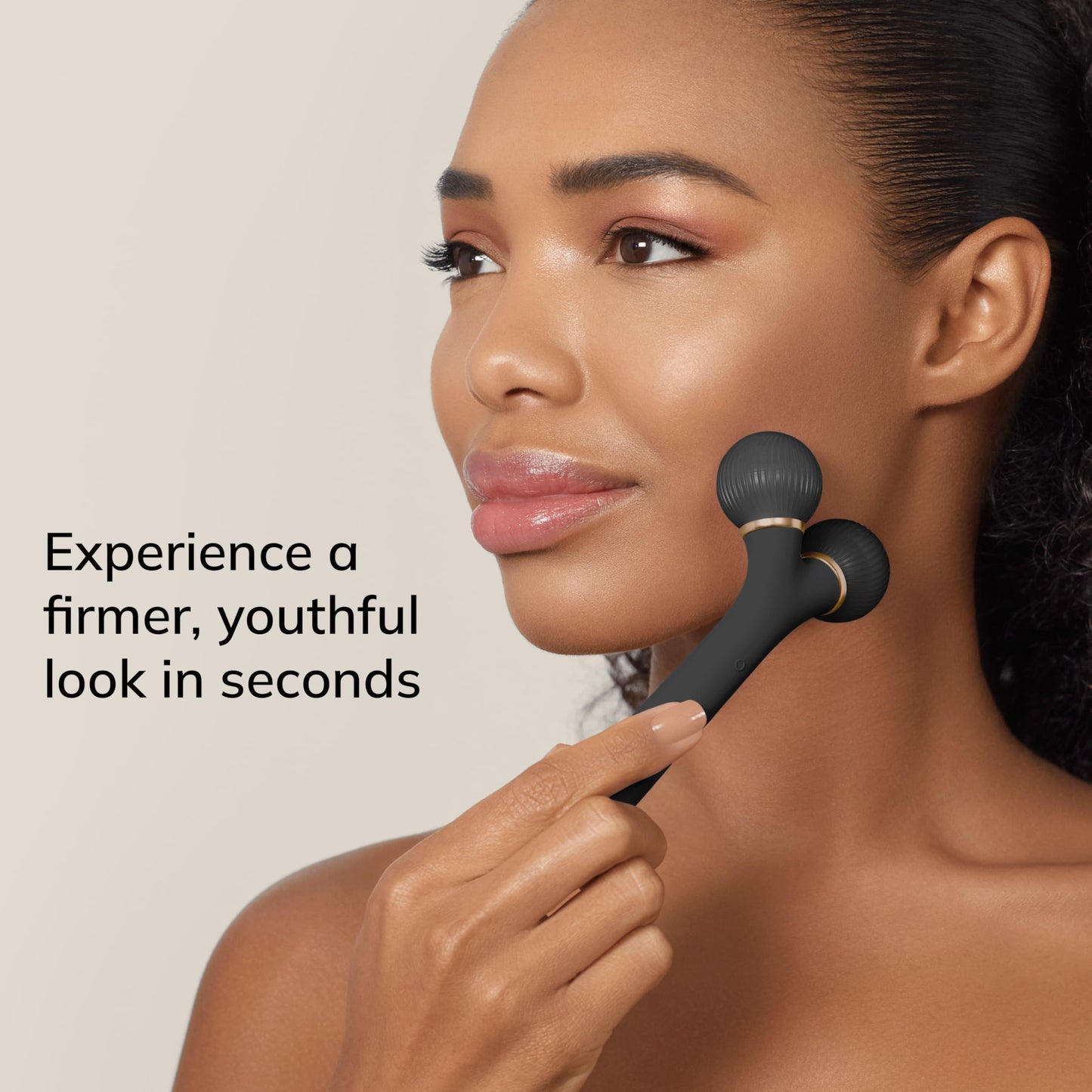 GESKE | Rodillo facial sónico SmartAppGuided™ | 4 en 1 | rodillo derma | dispositivo para la cara | rodillo derma | Rodillo facial profesional | Reafirma y define la piel del rostro