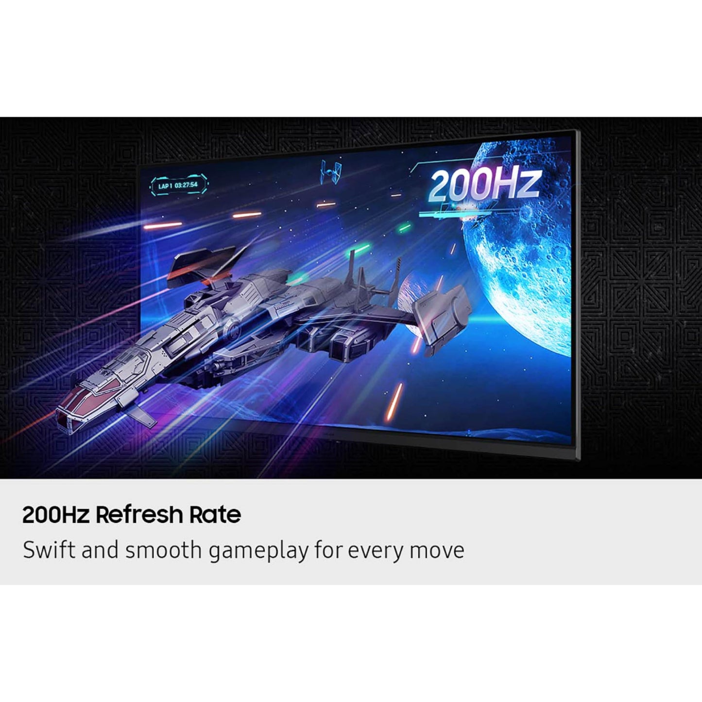 SAMSUNG - Monitor para juegos de resolución QHD Odyssey G5 G53F de 27 pulgadas, HDR10, frecuencia de actualización de 200 Hz, panel IPS, AMD FreeSync Premium, ecualizador negro, interruptor de fuente