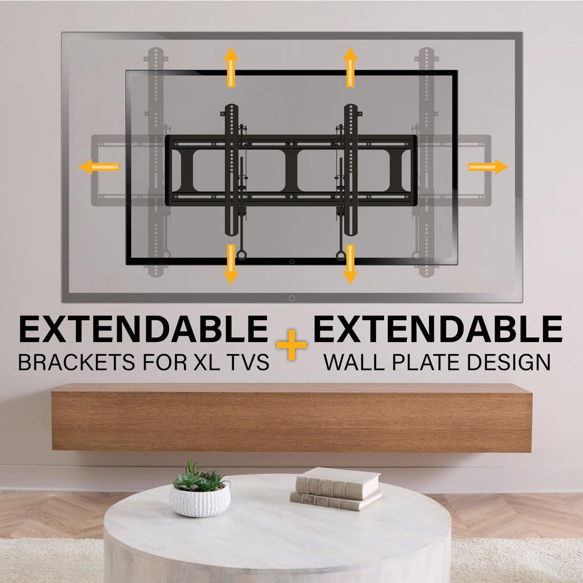 Soporte de Pared Fijo Sanus XL Negro de Perfil Bajo para Pantallas de 65 a 140 Pulgadas
