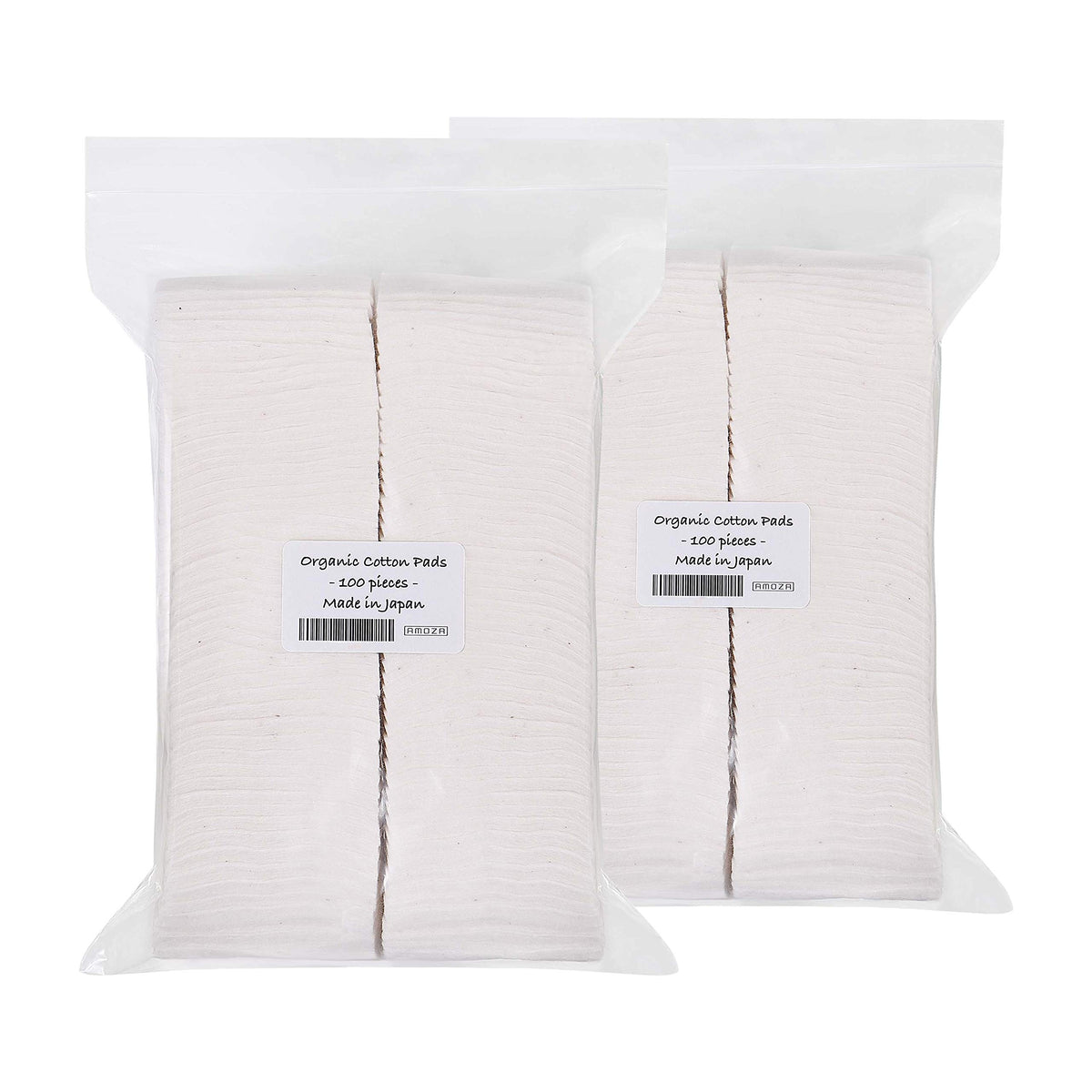 Almohadillas de Algodón Orgánico Japonés sin Blanquear 100 Piezas 100% Orgánico