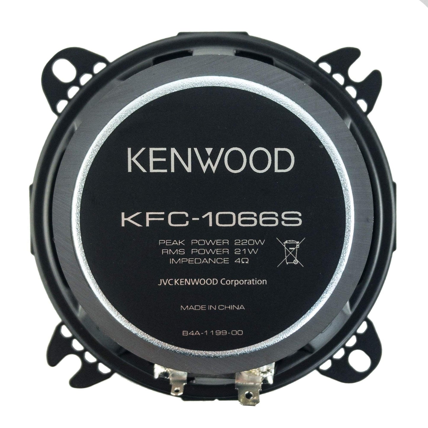 Kenwood - Altavoces KFC-1066S de montaje empotrado coaxiales de 2 vías y 220 vatios, 4 pulgadas, par