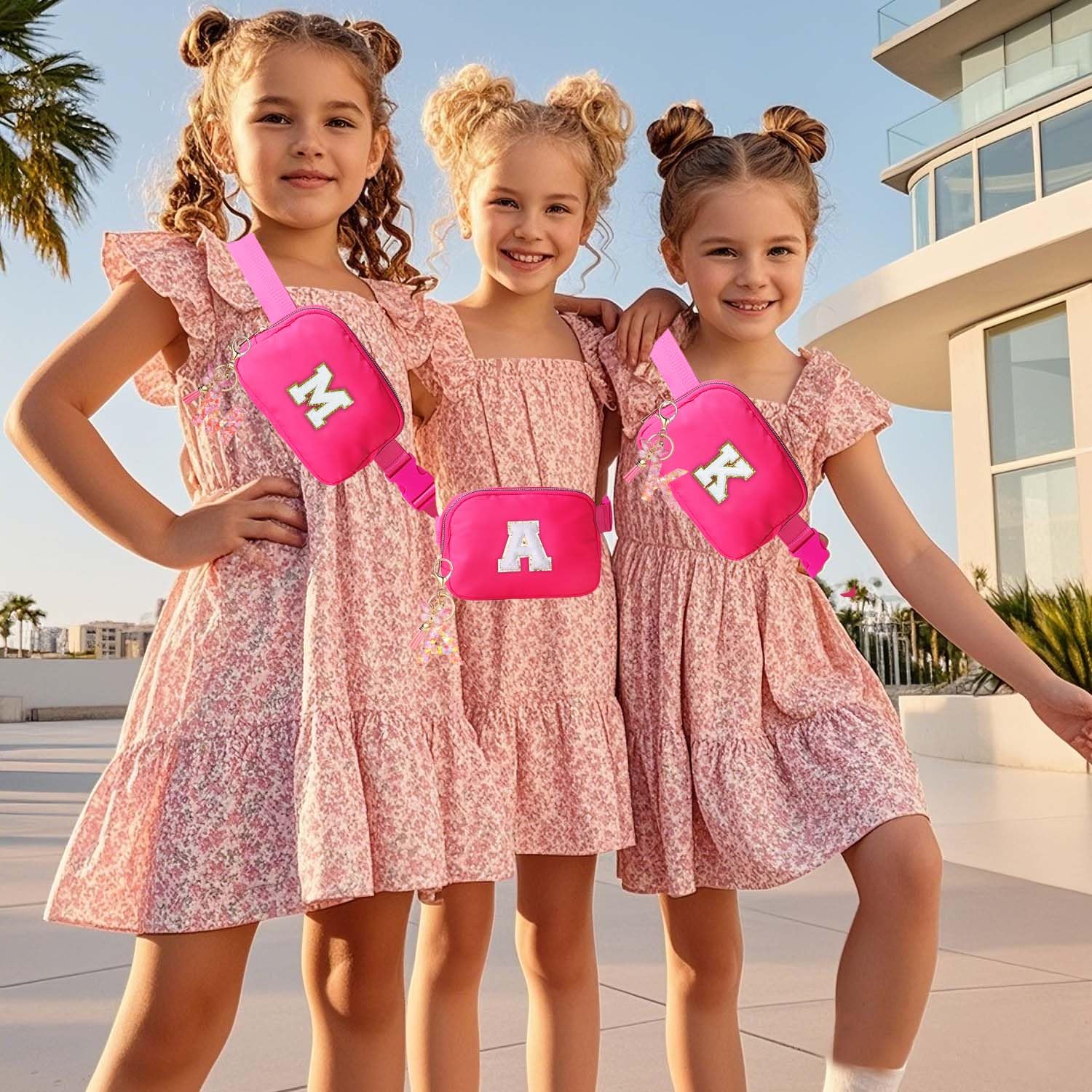 Kejea Riñonera Cruzada para Niñas y Mujeres, 8 a 12 Años, Regalos de Cumpleaños, Rosa