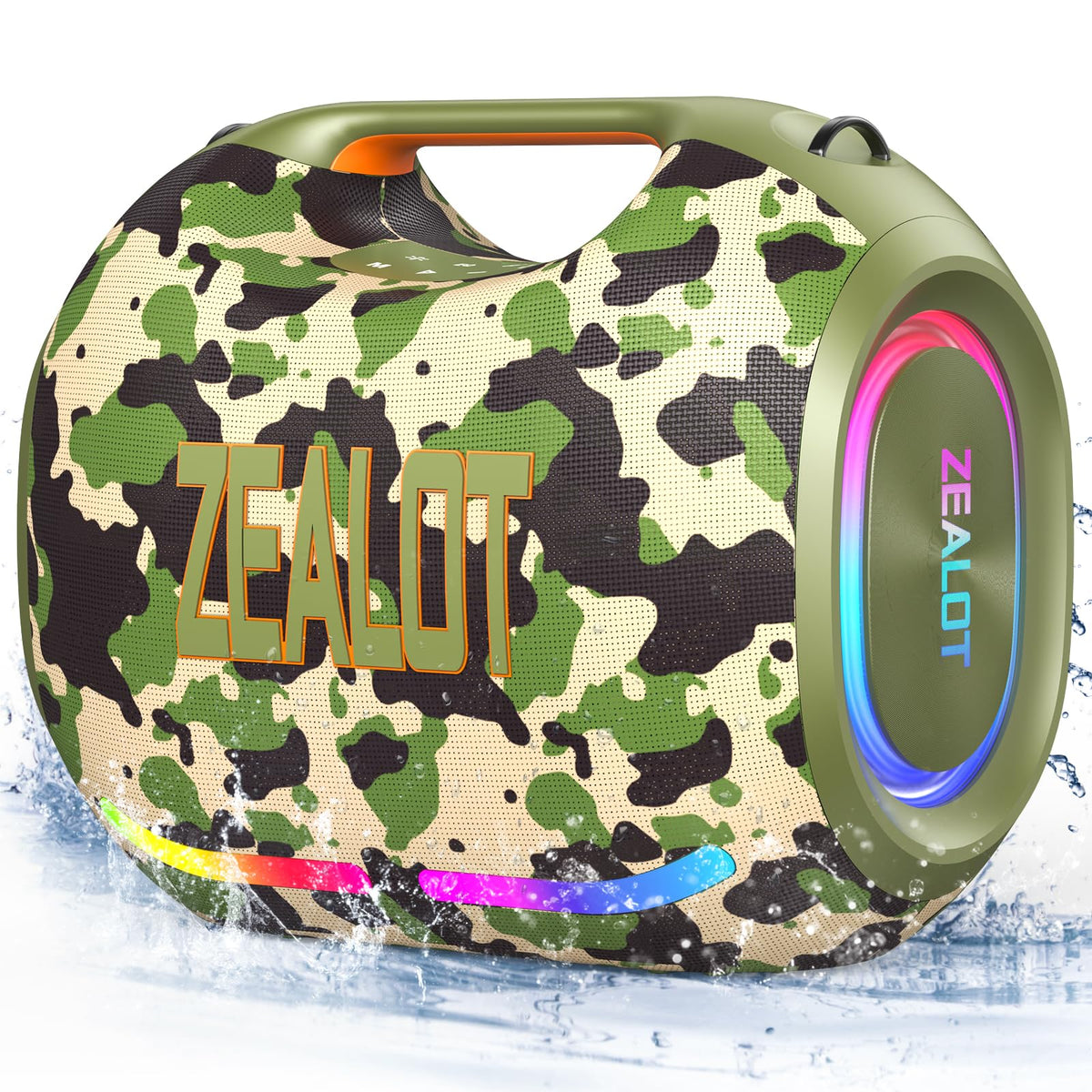 Altavoz Bluetooth ZEALOT Negro 250 W RMS Inalámbrico Impermeable IPX6 con Graves Profundos