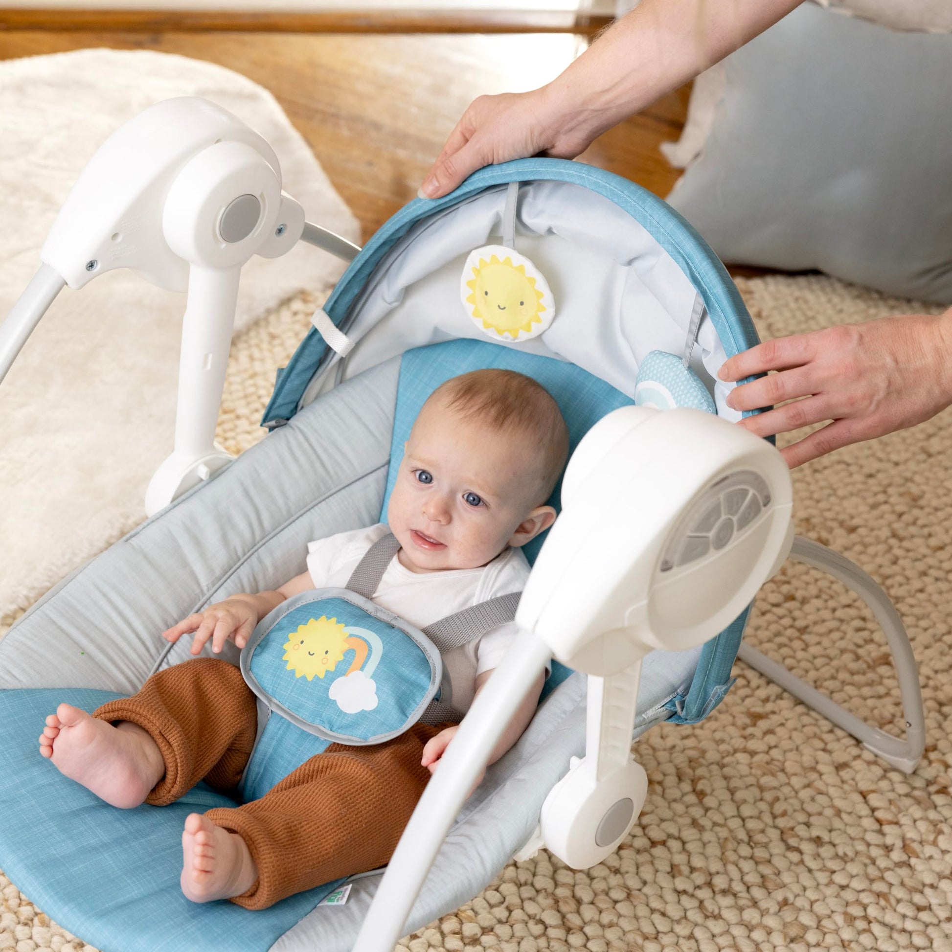 Ingenuity Silla Mecedora Plegable de Arcoíris para Bebés