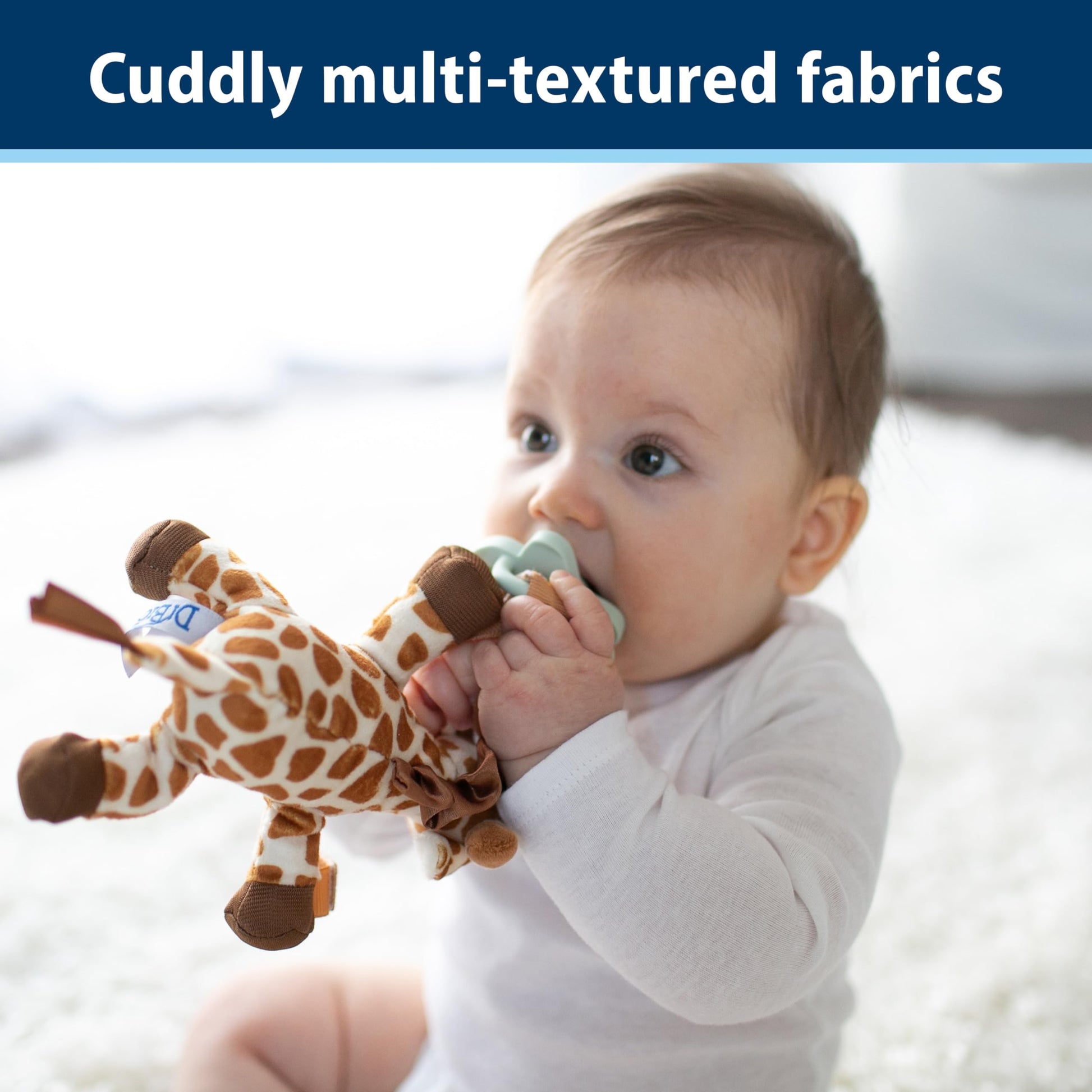 Soporte para Chupete y Mordedor Dr. Brown's Jirafa HappyPaci Verde Claro para Bebé 0-12 Meses