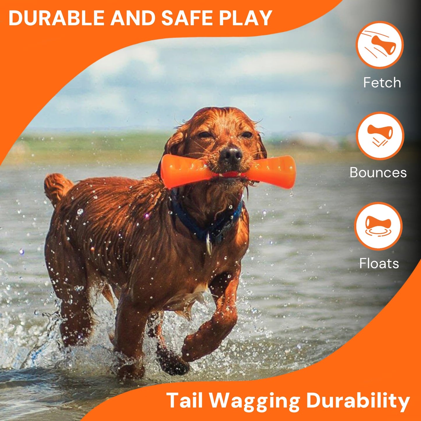 BIONIC Urban Stick - Juguete para Perros de 15 a 35 Libras (7-15 kg.)
