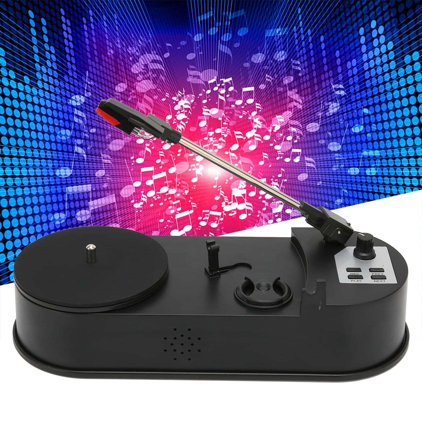 Cryfokt Tocadiscos de Vinilo, USB 2.0 Reproductor de Audio de Discos LP Conecta Y Reproduce Convertidor de Reproductores de CD MP3 Tocadiscos de Vinilo Grabación de Vinilo a MP3